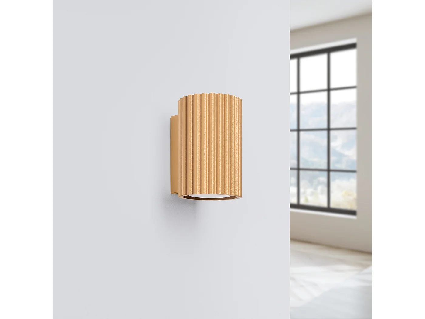 Lampa ścienna minimalistyczny Gloow, aluminium - 1 źródło światła 4000K - L.6.5 x H.10 cm - złoty 4752350 - obrazek 1