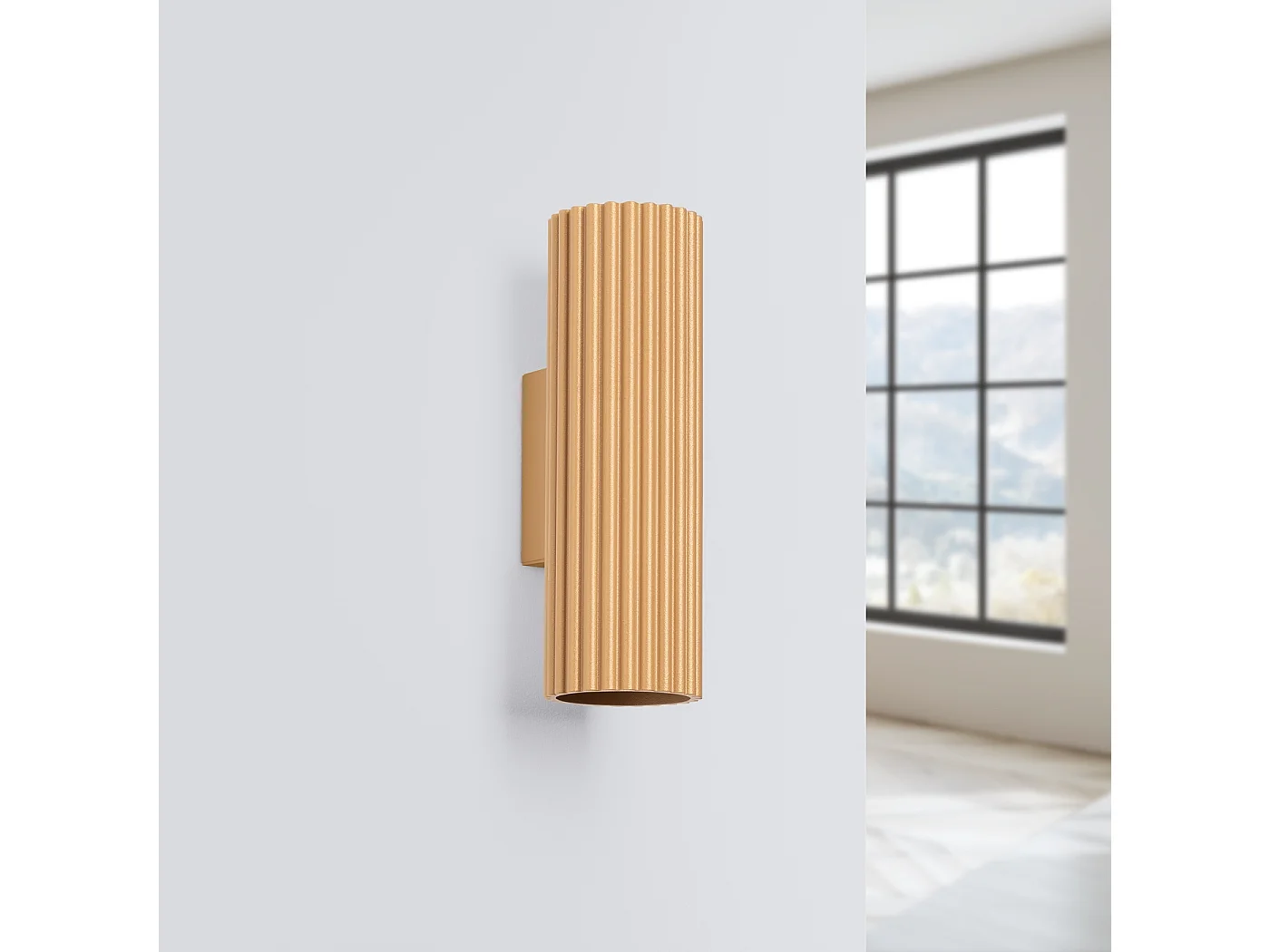Lampa ścienna minimalistyczny Gloow, aluminium - 2 źródło światła 4000K - L.6.5 x H.20 cm - złoty 4752363 - obrazek 1