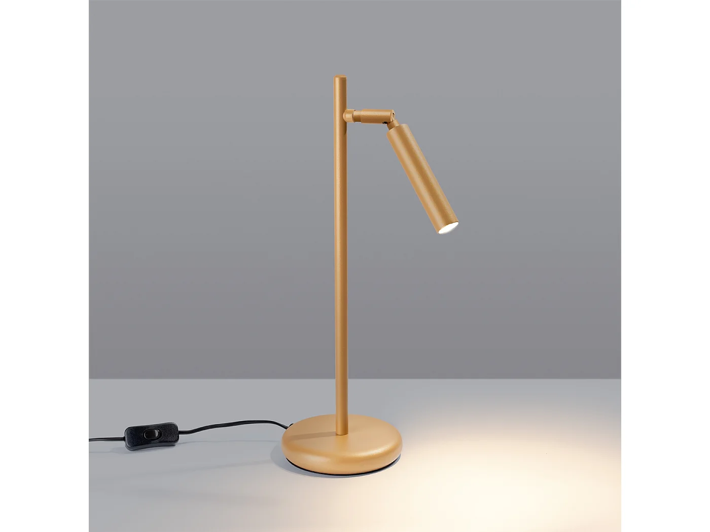 Lampa biurkowa nowoczesny Brill, stal - 1 źródło światła 3000K - L.14 x H.43 cm - złoty 4752413 - obrazek 1