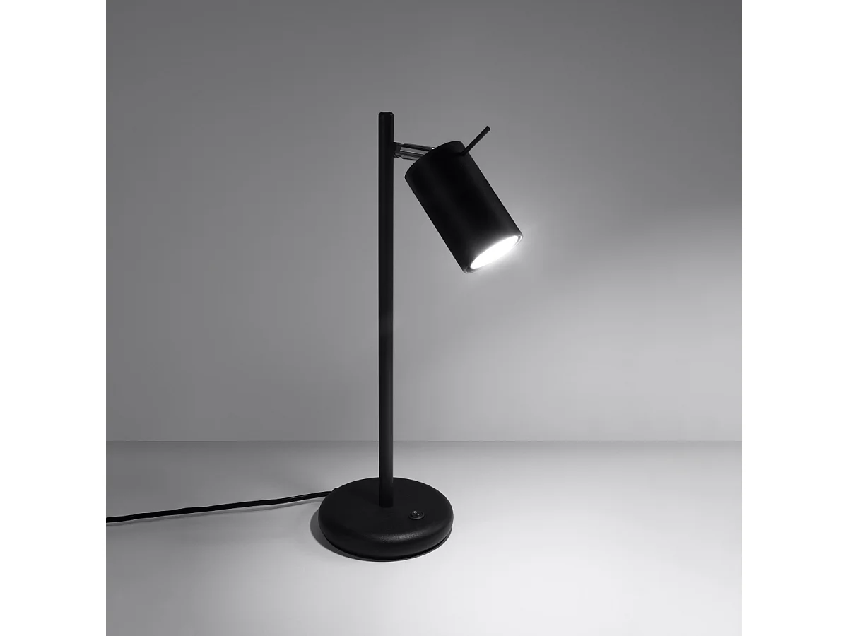 Lampy biurkowe nowoczesny Briix, stal - 1 źródło światła 3000K - L.14.5 x H.43 cm - czarny 4752416 - obrazek 1