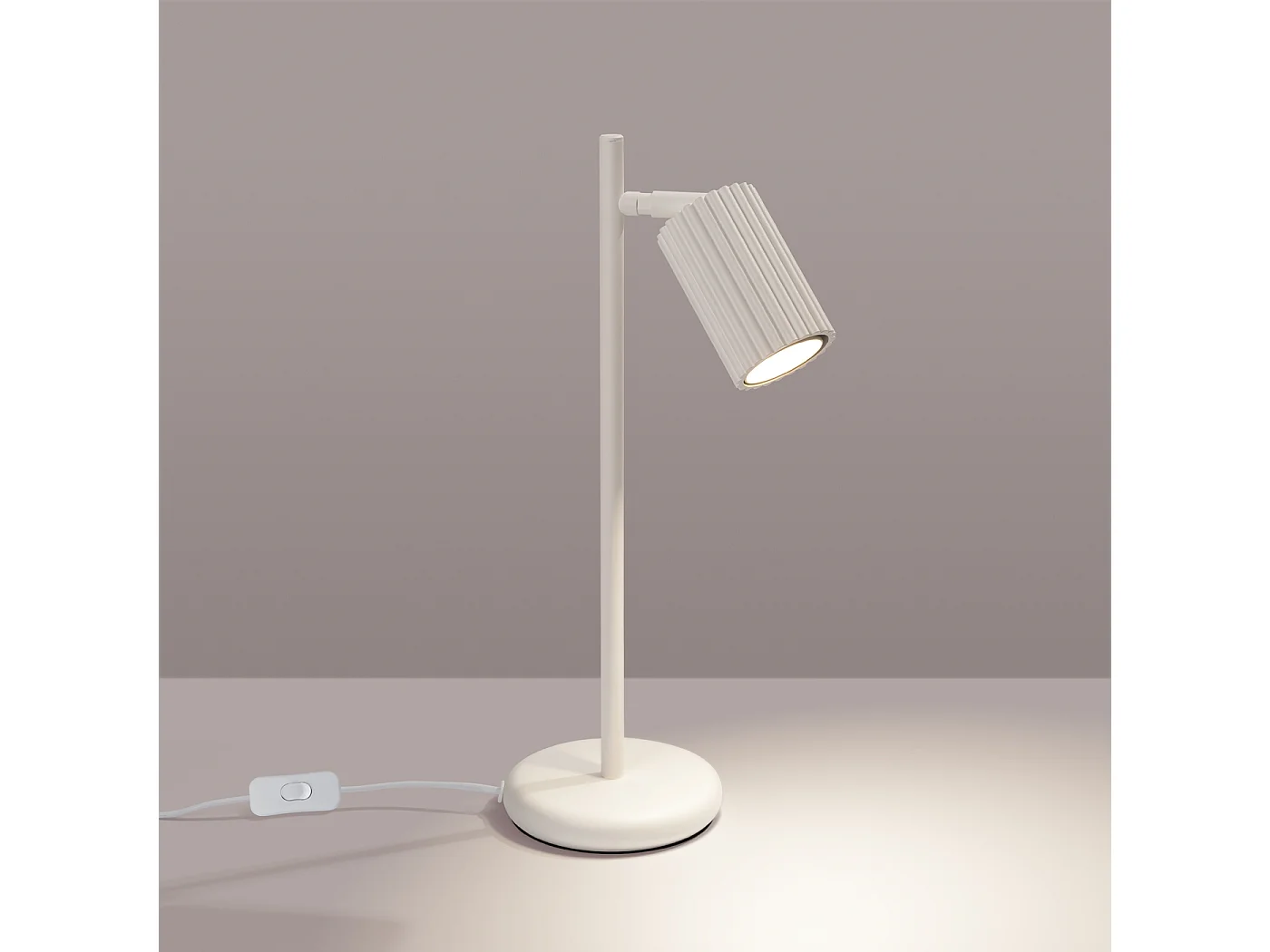 Lampa biurkowa minimalistyczny Gloow, aluminium - 1 źródło światła 3000K - L.14.5 x H.43 cm - beżowy 4752415 - obrazek 1