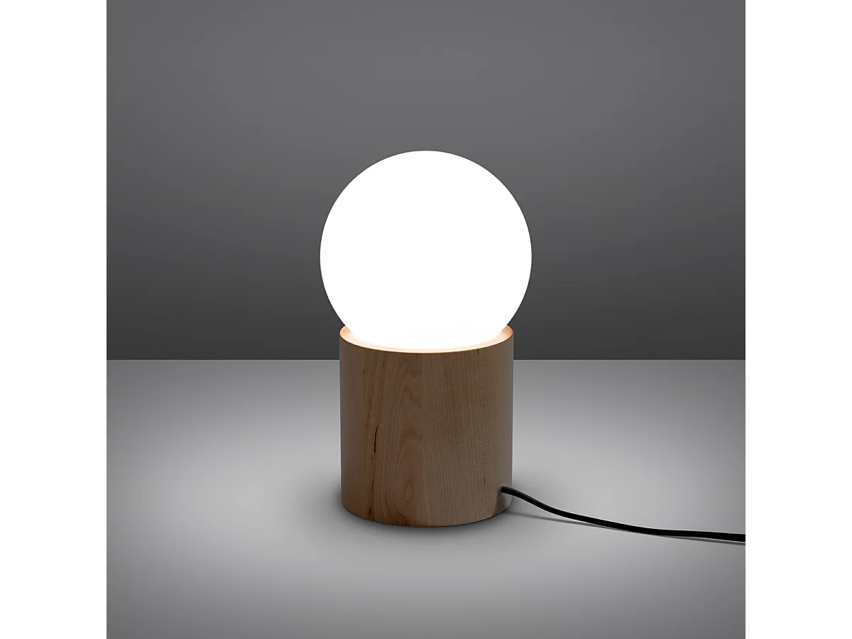 Lampy biurkowe nowoczesny Lust, drewno - 1 źródło światła 3000K - L.12 x H.21 cm - naturalne drewno 4752421 - obrazek 1