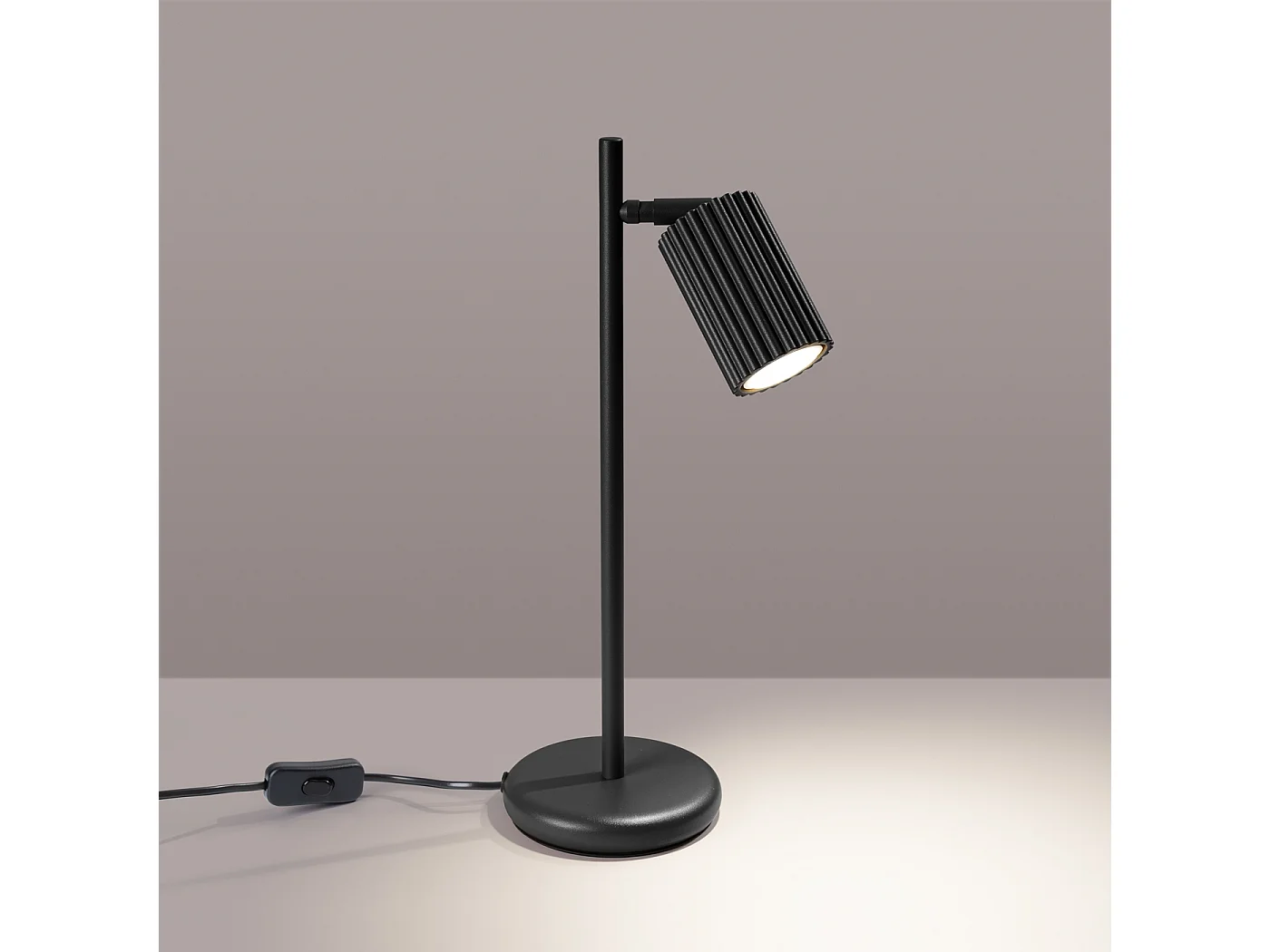Lampa biurkowa minimalistyczny Gloow, aluminium - 1 źródło światła 3000K - L.14.5 x H.43 cm - czarny 4752422 - obrazek 1