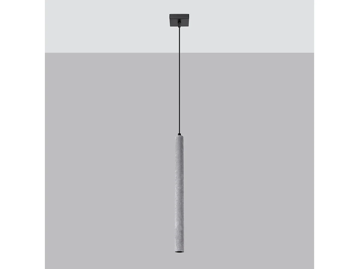 Lampy wiszące nowoczesny Brill, beton - 1 źródło światła 4000K - L.3.5 x H.120 cm - szary 4752521 - obrazek 1
