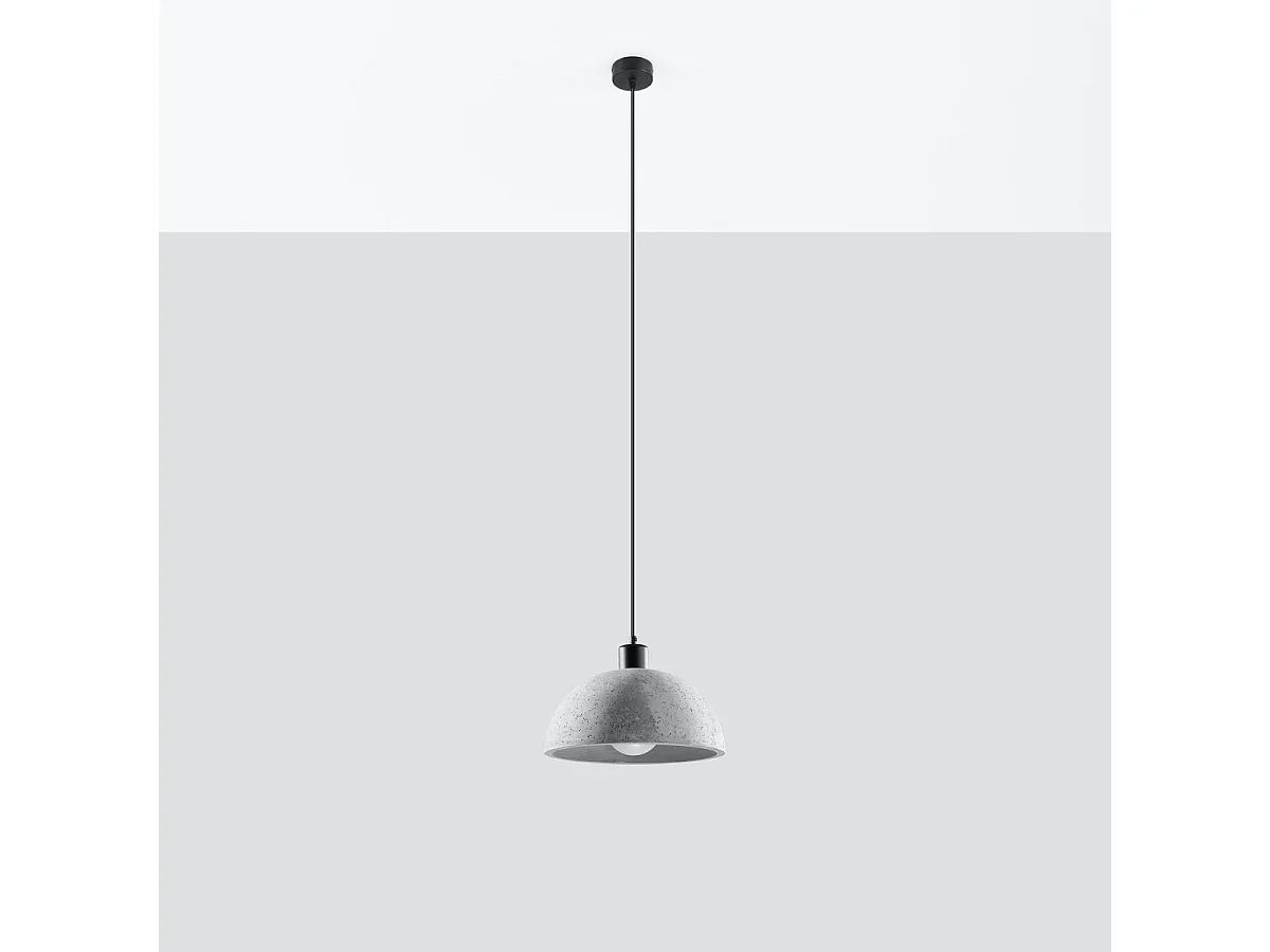 Lampy wiszące industrialny Tikolito, beton - 1 źródło światła 4000K - L.30 x H.120 cm - szary 4752515 - obrazek 1