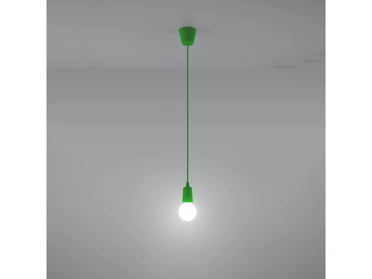Lampy wiszące nowoczesny Astis, PVC - 1 źródło światła 3000K - L.9 x H.90 cm - zielony 4752525 - obrazek 1