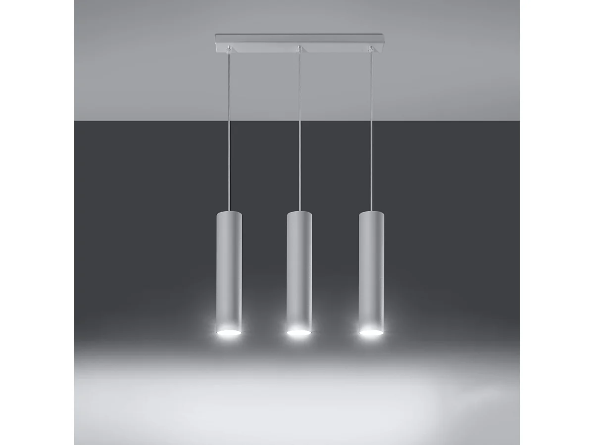 Lampy wiszące nowoczesny Toris, stal - 3 źródło światła 3000K - L.45 x H.90 cm - biały 4752555 - obrazek 1