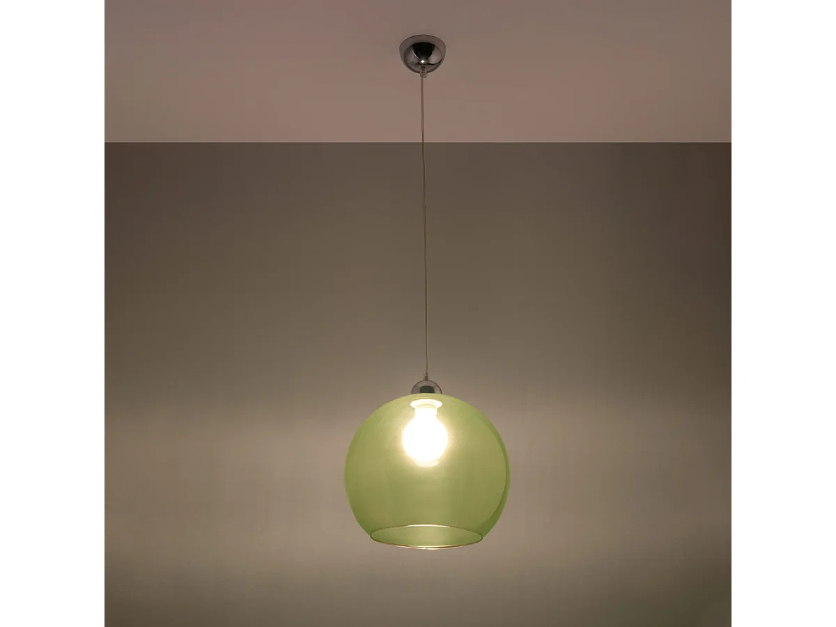 Lampy wiszące minimalistyczny Esfera, stal/szkło - 1 źródło światła 3000K - L.30 x H.120 cm - zielony 4752566 - obrazek 1