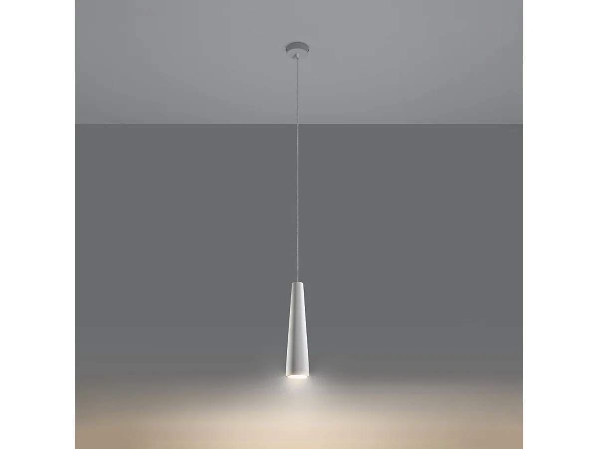 Lampy wiszące nowoczesny Eclix, ceramika - 1 źródło światła 3000K - L.8 x H.132 cm - biały 4752651 - obrazek 1