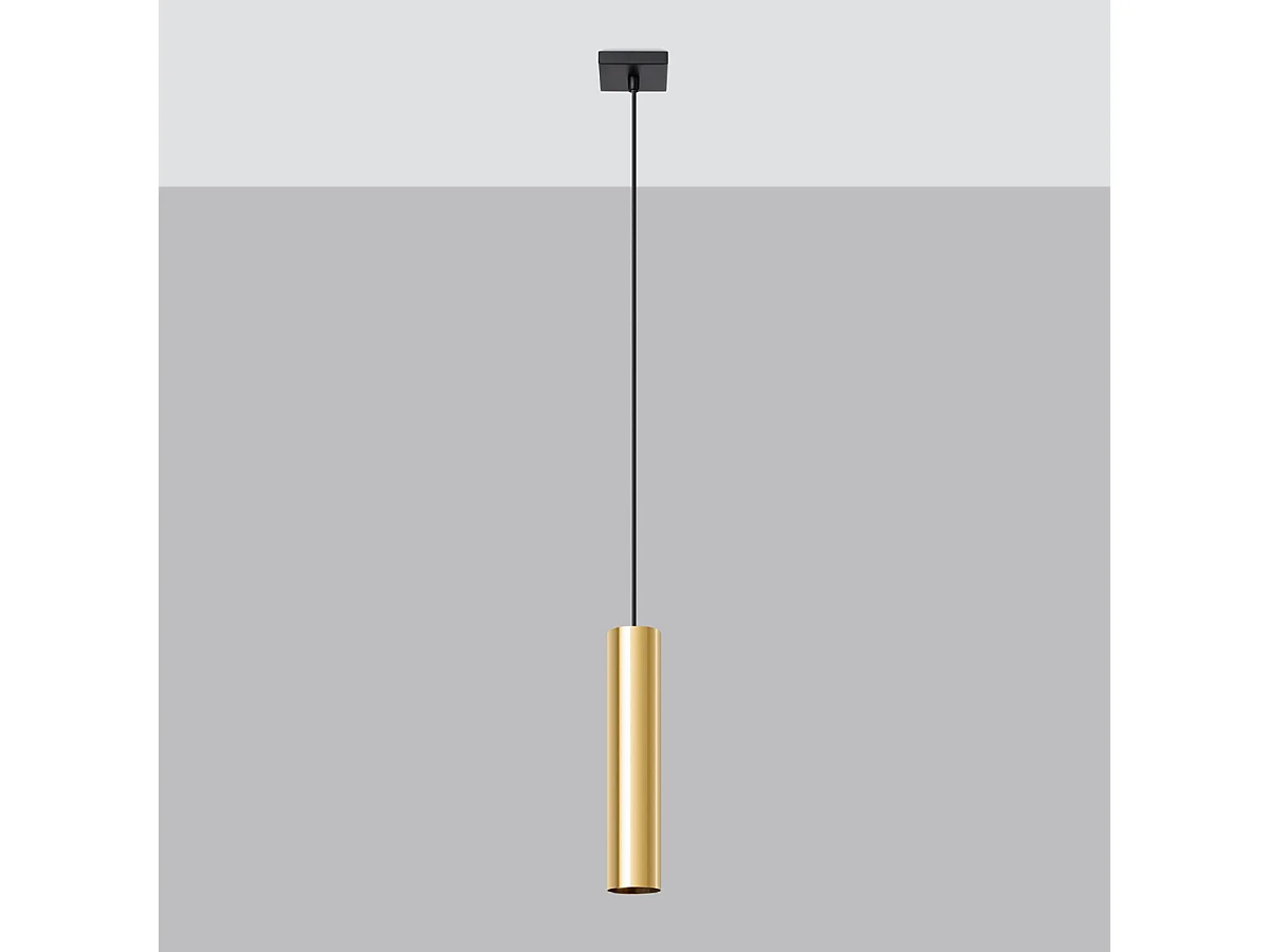 Lampy wiszące nowoczesny Toris, stal - 1 źródło światła 4000K - L.8 x H.100 cm - złoty połysk 4752680 - obrazek 1