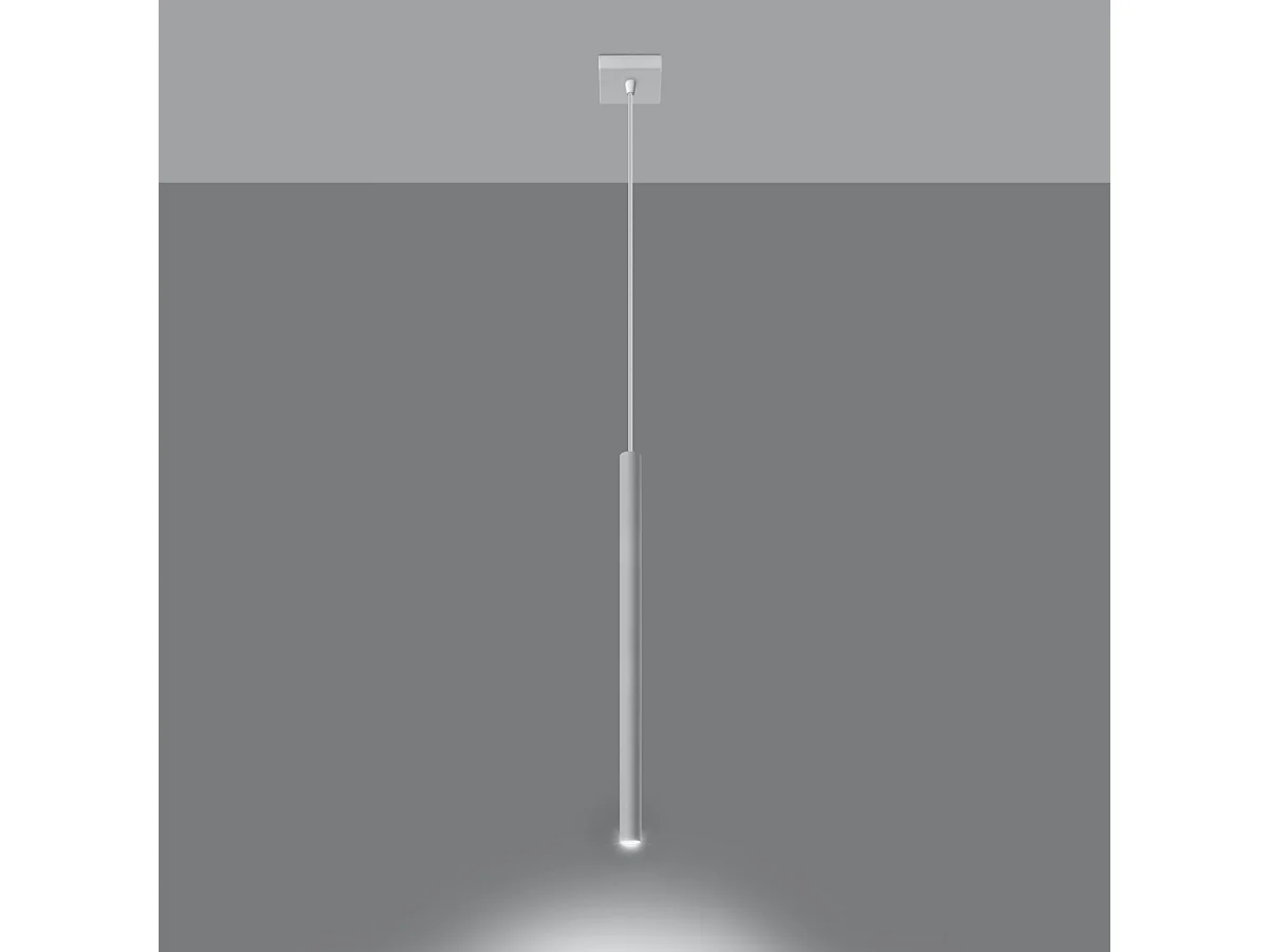 Lampy wiszące nowoczesny Brill, stal - 1 źródło światła 3000K - L.8 x H.100 cm - biały 4752683 - obrazek 1