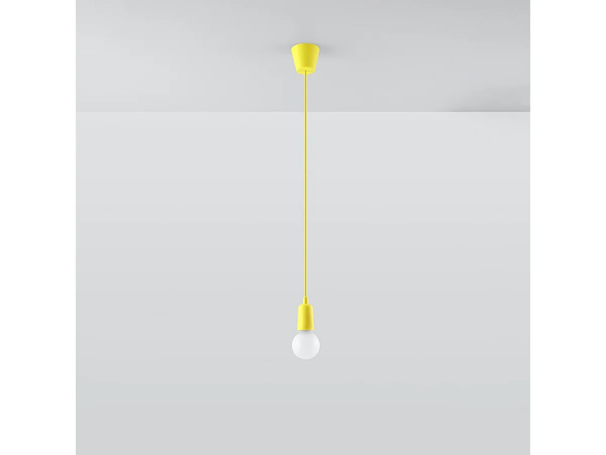 Lampy wiszące nowoczesny Astis, PVC - 1 źródło światła 4000K - L.9 x H.90 cm - żółty 4752708 - obrazek 1