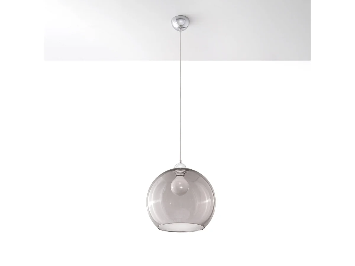 Lampy wiszące minimalistyczny Esfera, stal/szkło - 1 źródło światła 4000K - L.30 x H.120 cm - grafitowy 4752716 - obrazek 1
