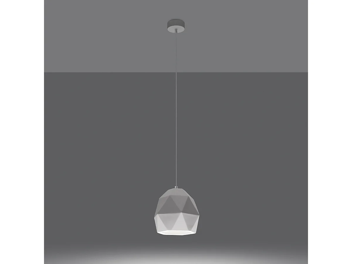 Lampy wiszące nowoczesny Mintx, ceramika - 1 źródło światła 3000K - L.20 x H.125 cm - biały 4752727 - obrazek 1