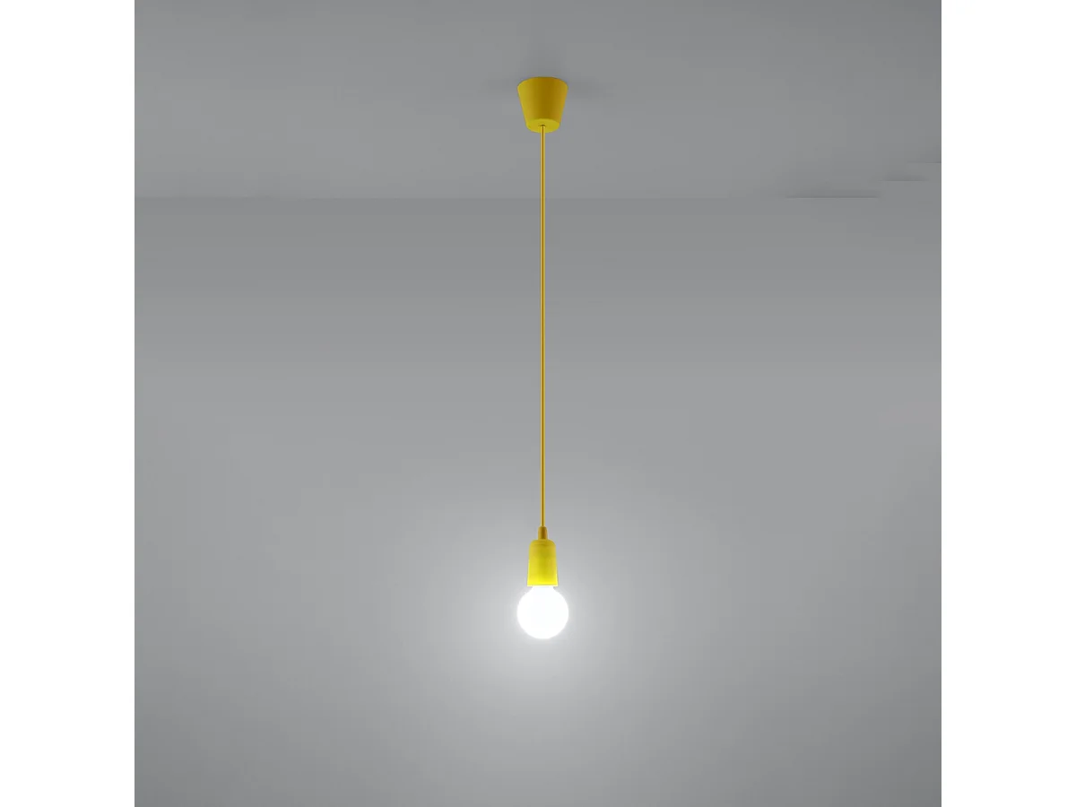 Lampy wiszące nowoczesny Astis, PVC - 1 źródło światła 3000K - L.9 x H.90 cm - żółty 4752767 - obrazek 1