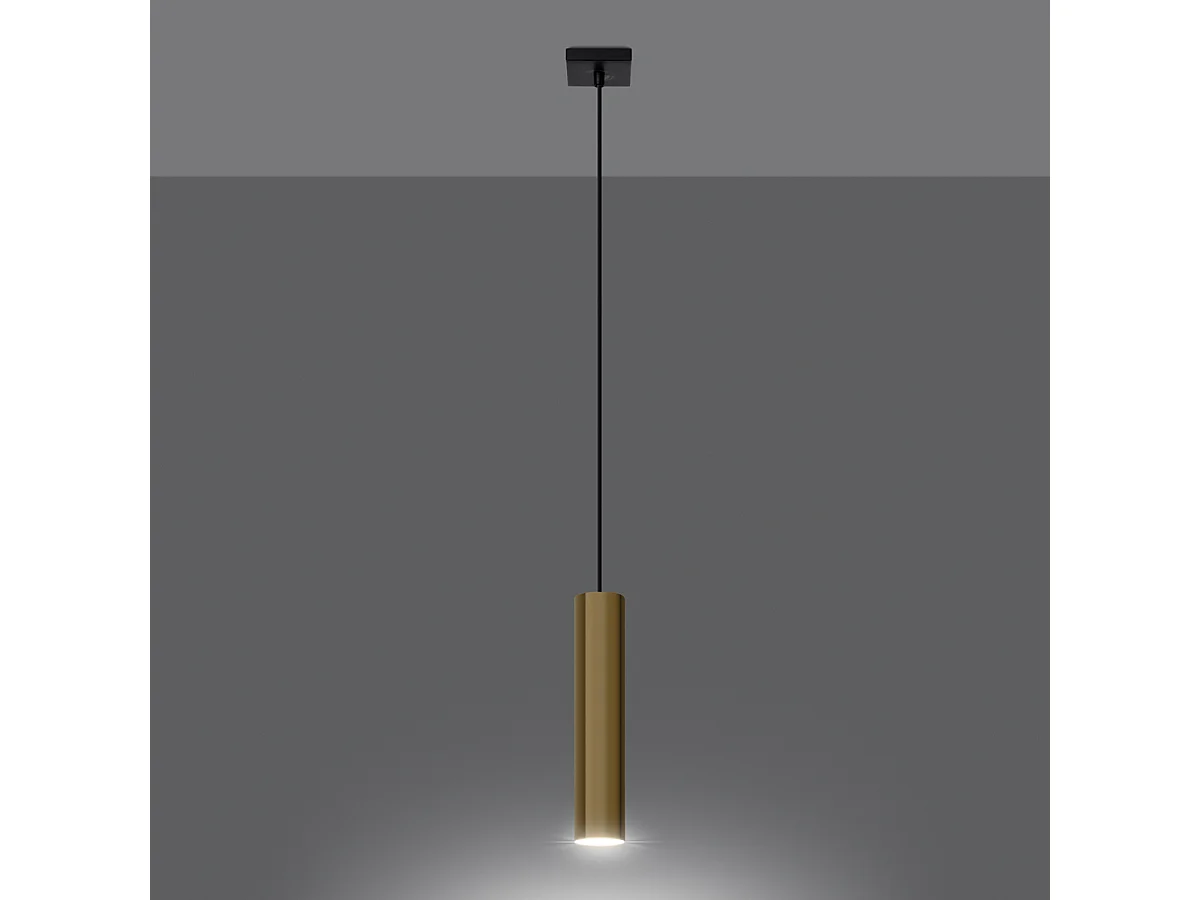 Lampy wiszące nowoczesny Toris, stal - 1 źródło światła 3000K - L.8 x H.100 cm - złoty połysk 4752793 - obrazek 1