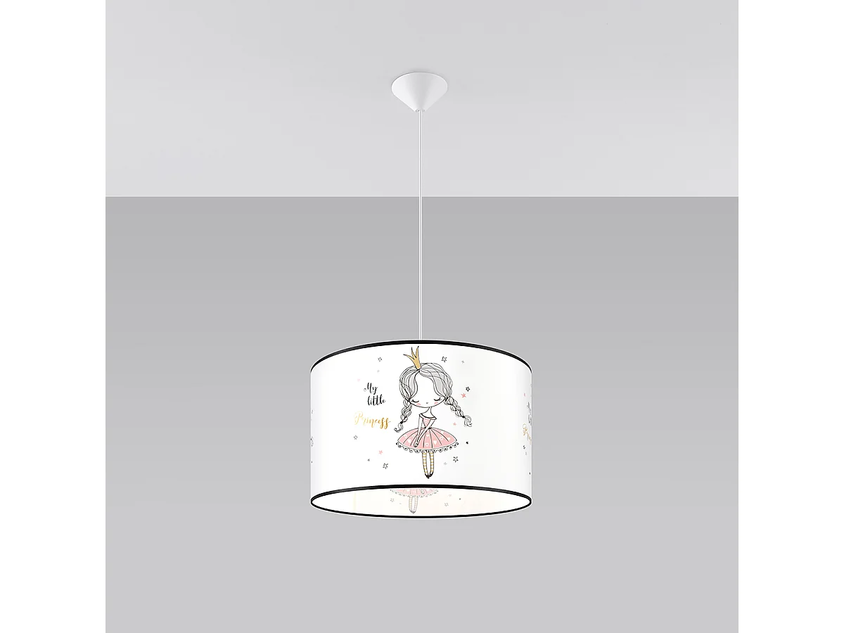 Lampy wiszące nowoczesny Prinesa, PVC - 1 źródło światła 4000K - L.40 x H.95 cm - wielokolorowy 4752798 - obrazek 1