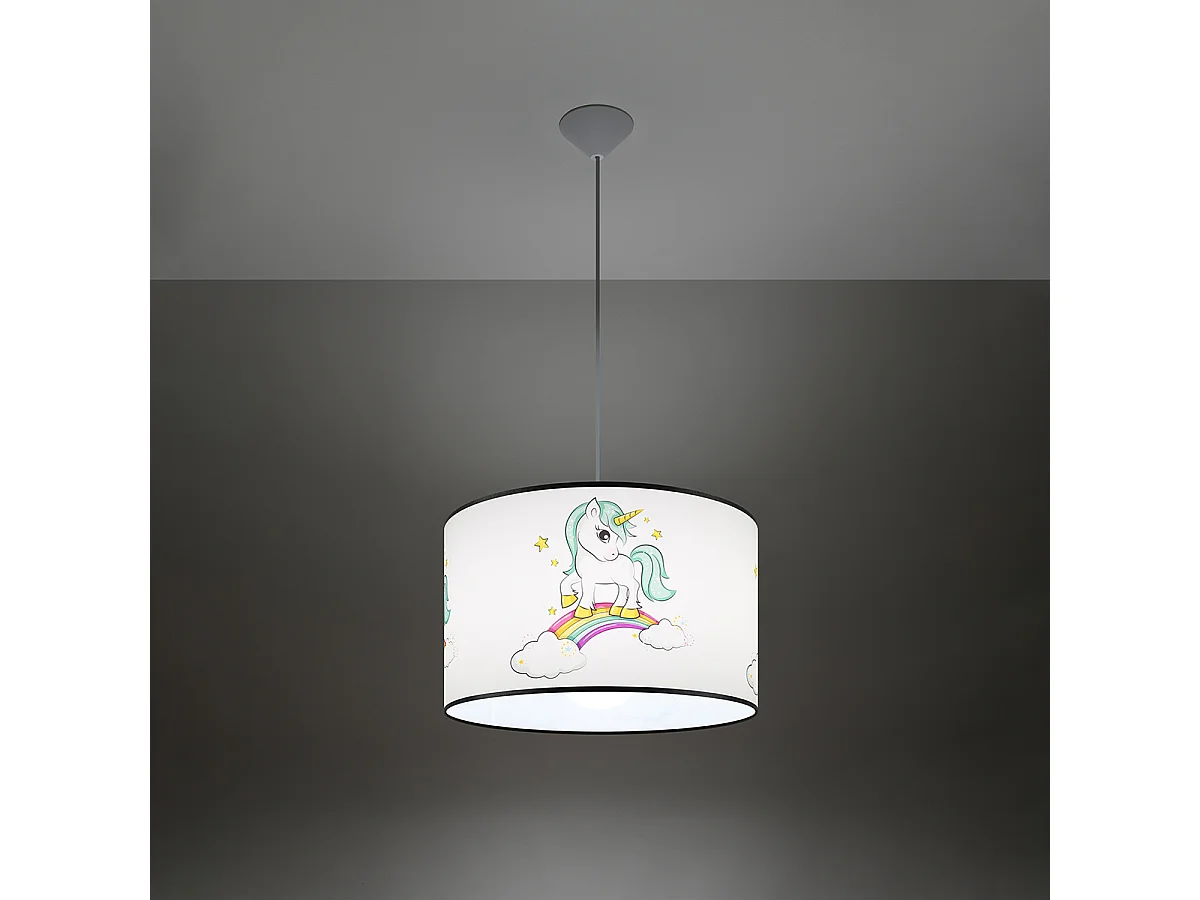 Lampy wiszące nowoczesny Lincrone, PVC - 1 źródło światła 3000K - L.40 x H.95 cm - wielokolorowy 4752802 - obrazek 1