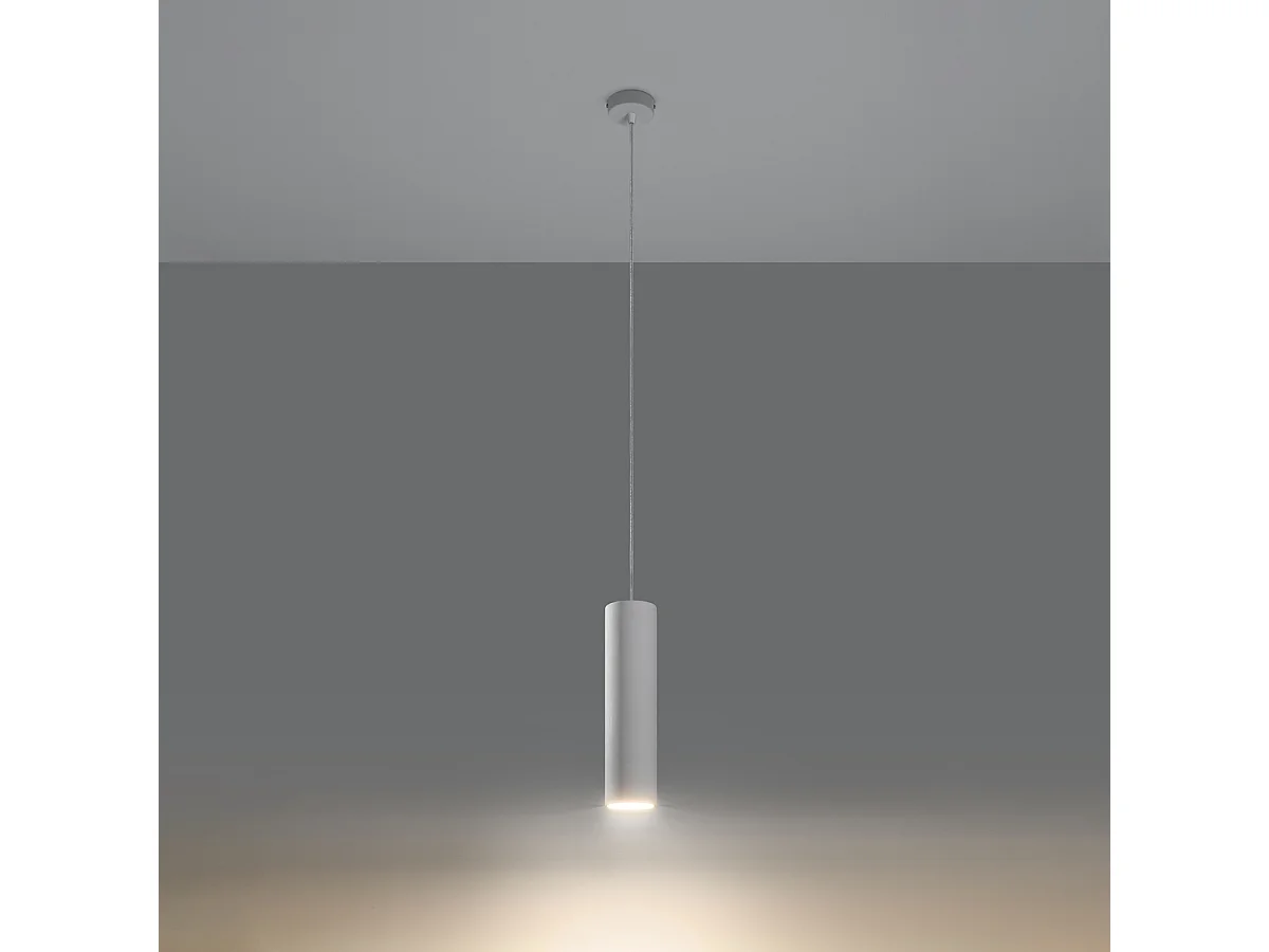 Lampy wiszące nowoczesny Neoic, ceramika - 1 źródło światła 3000K - L.8 x H.132 cm - biały 4752829 - obrazek 1