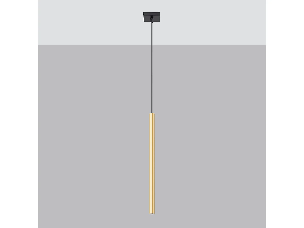 Lampy wiszące nowoczesny Brill, stal - 1 źródło światła 4000K - L.8 x H.100 cm - złoty połysk 4752852 - obrazek 1