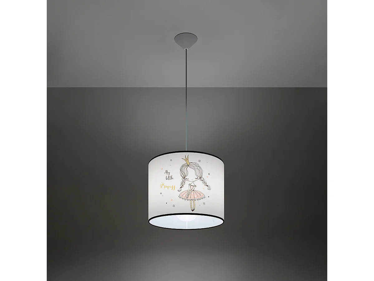 Lampy wiszące nowoczesny Prinesa, PVC - 1 źródło światła 3000K - L.30 x H.95 cm - wielokolorowy 4752864 - obrazek 1