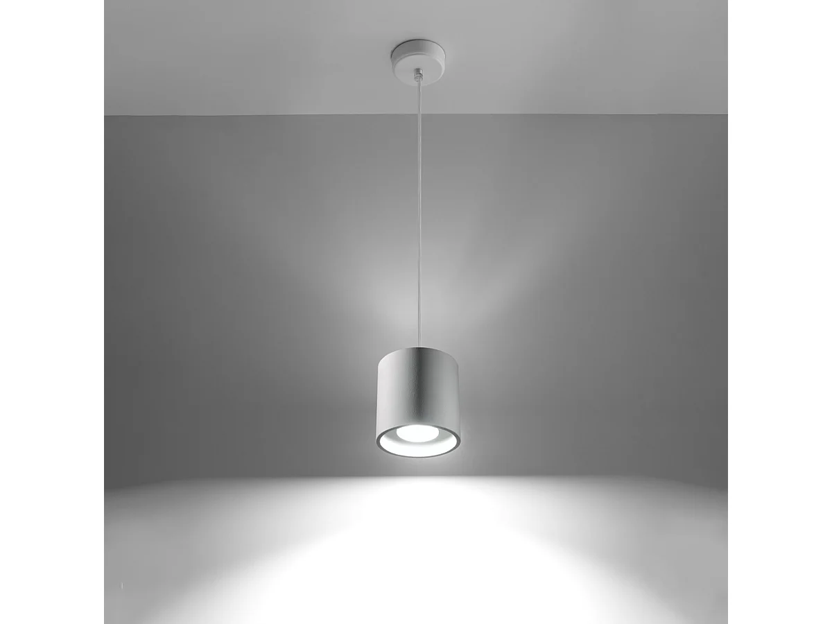 Lampy wiszące nowoczesny Celeris, aluminium - 1 źródło światła 3000K - L.10 x H.110 cm - biały 4752861 - obrazek 1