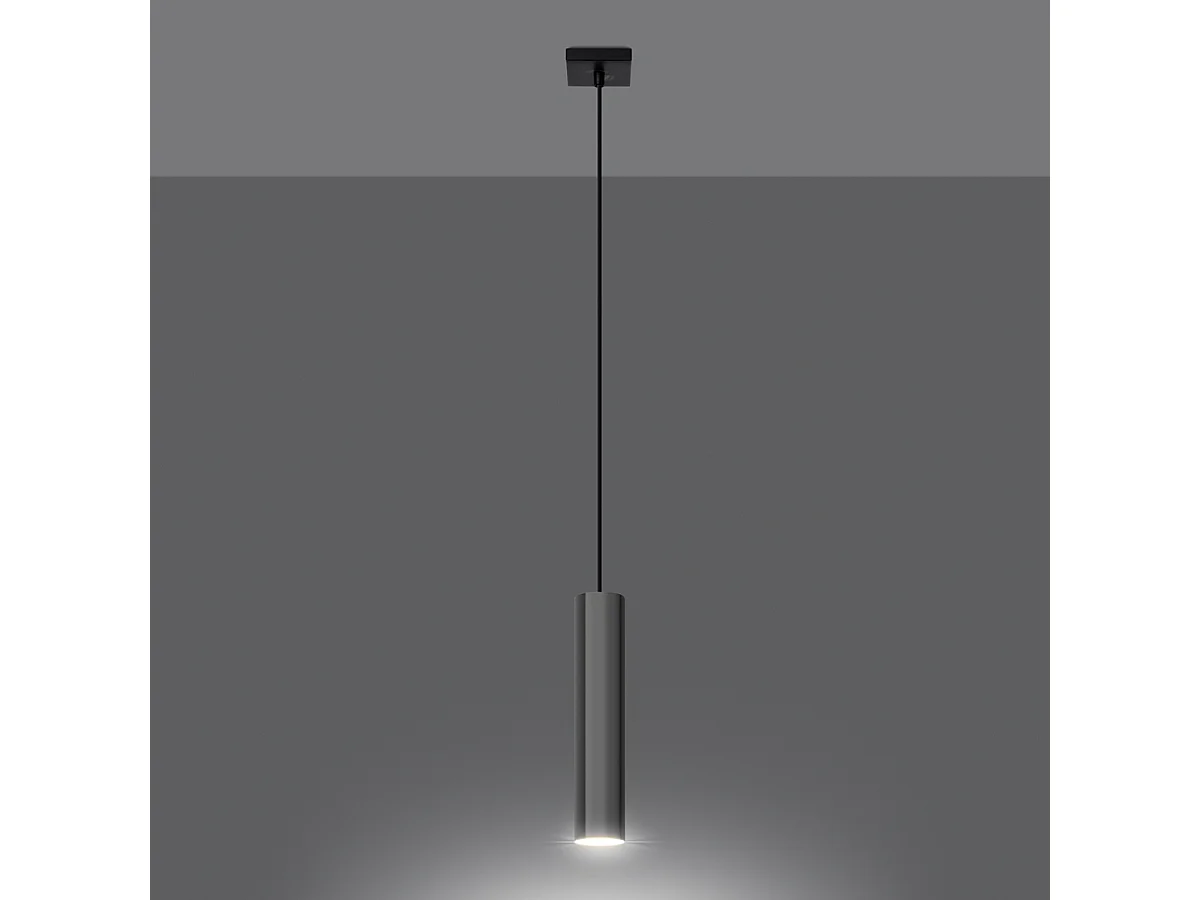 Lampy wiszące nowoczesny Toris, stal – 1 źródło światła 3000K – L.8 x H.100 cm – chrom 4752885