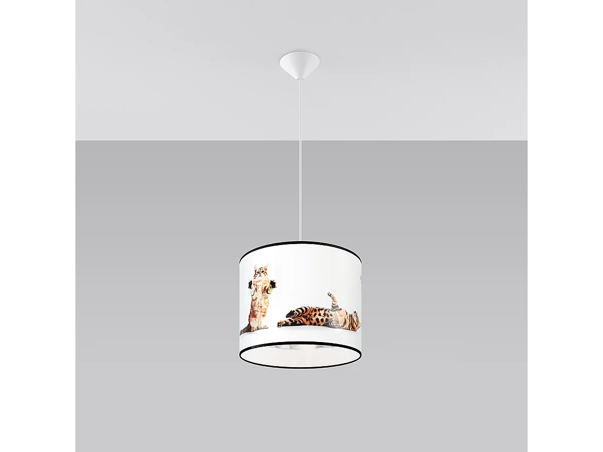 Lampy wiszące nowoczesny Chat, PVC - 1 źródło światła 3000K - L.30 x H.95 cm - wielokolorowy 4752922 - obrazek 1