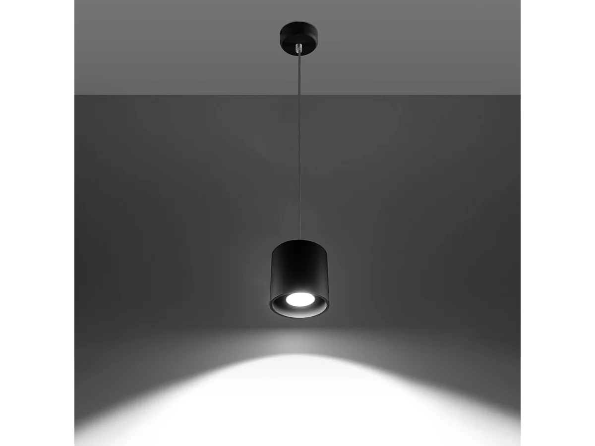 Lampy wiszące nowoczesny Celeris, aluminium – 1 źródło światła 3000K – L.10 x H.110 cm – czarny 4752935