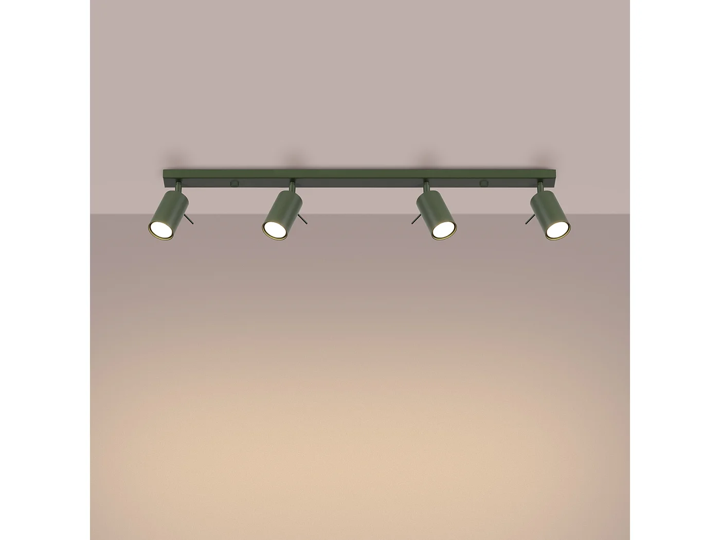 Lampa sufitowa nowoczesny Briix, stal - 4 źródło światła 3000K - L.81 x H.17 cm - zielony oliwkowy 4753040 - obrazek 1