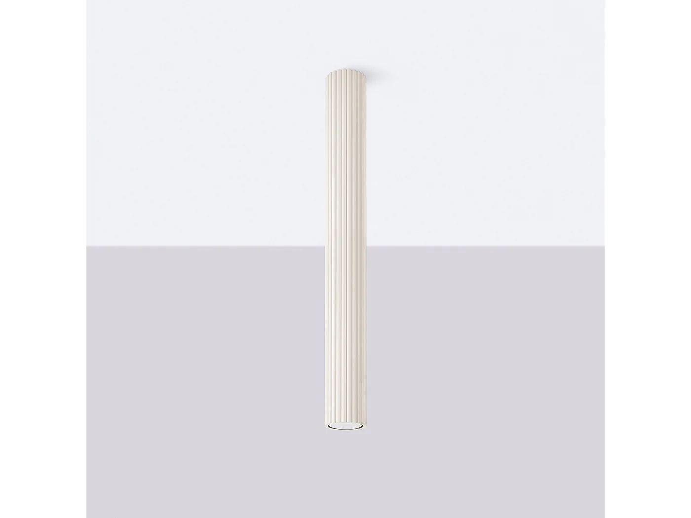 Lampa sufitowa minimalistyczny Gloow, aluminium - 1 źródło światła 4000K - L.6.5 x H.60 cm - beżowy 4753049 - obrazek 1