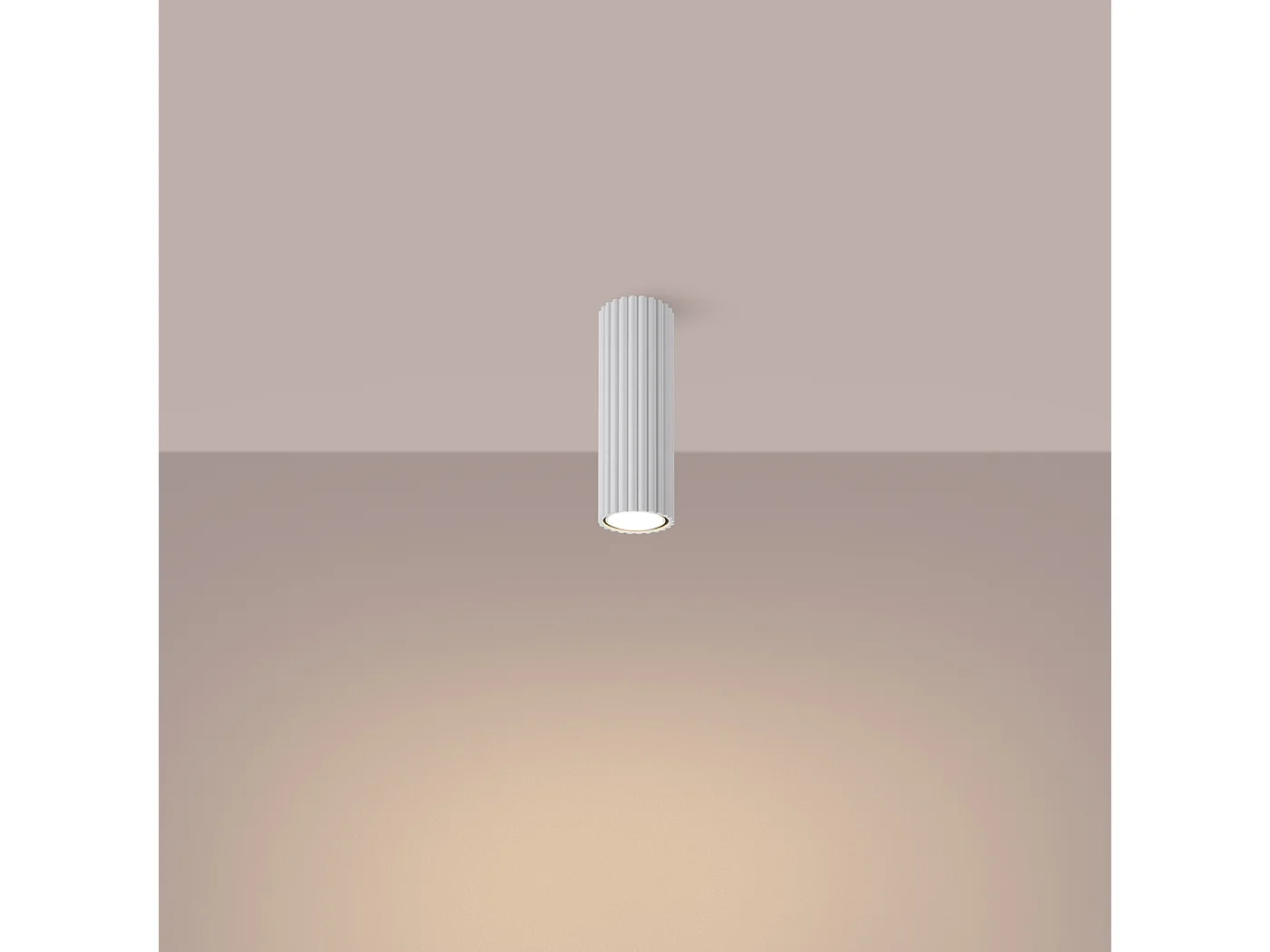 Lampa sufitowa minimalistyczny Gloow, aluminium - 1 źródło światła 3000K - L.6.5 x H.20 cm - biały 4753077 - obrazek 1