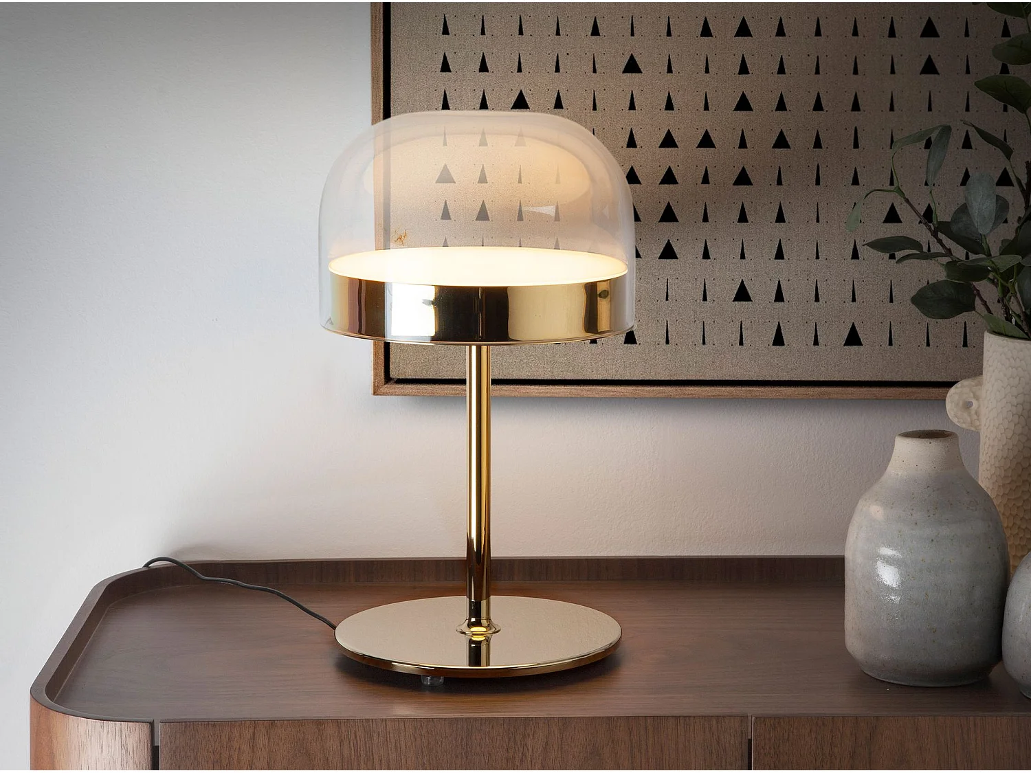 Lampa stołowa ze stali i przezroczystego szkła 8066 ANGEL CERDA 822591 - obrazek 1