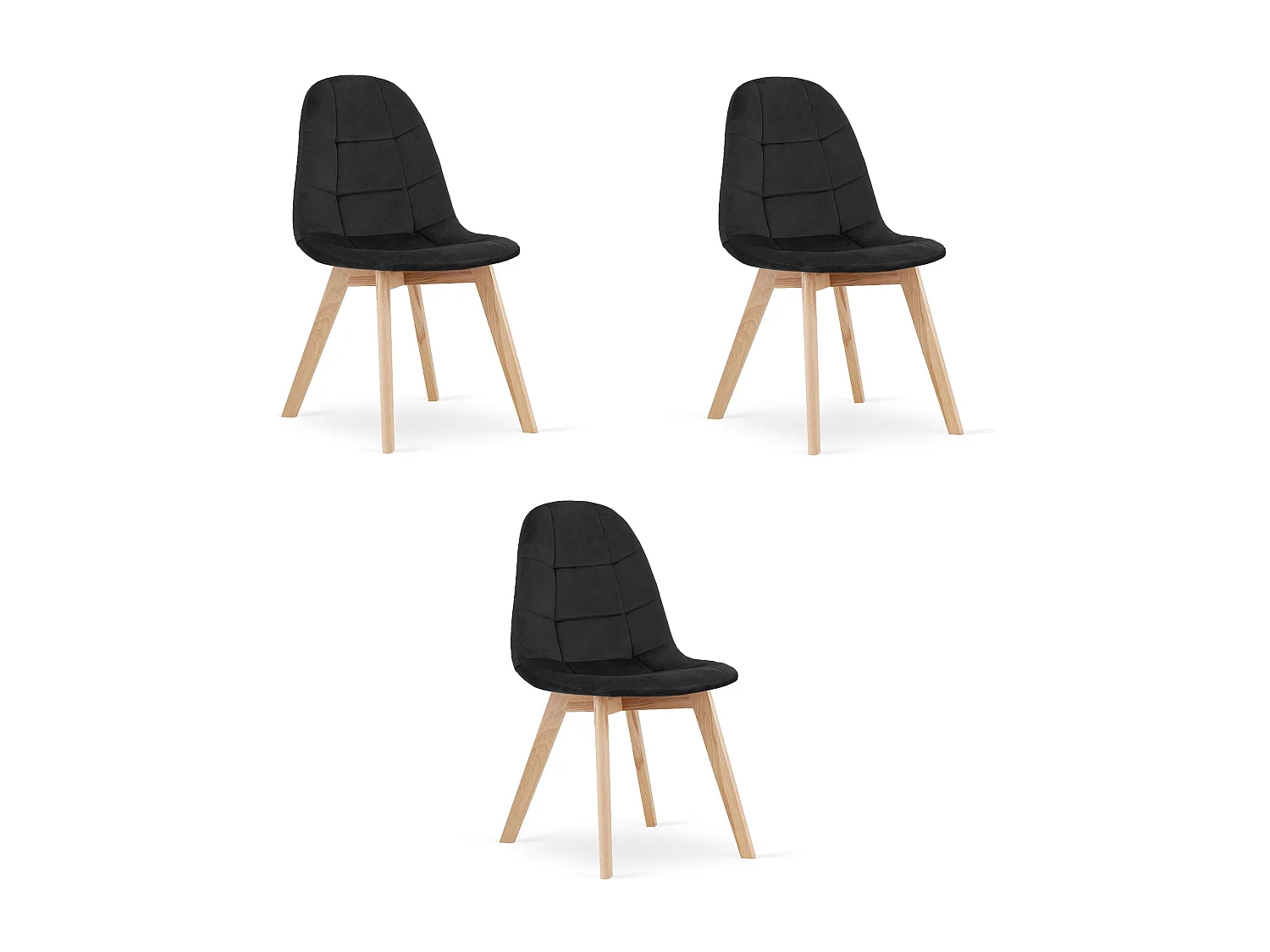 Krzesło Valora NUUC, czarny aksamit, ergonomiczny design x3 4795324 - obrazek 1