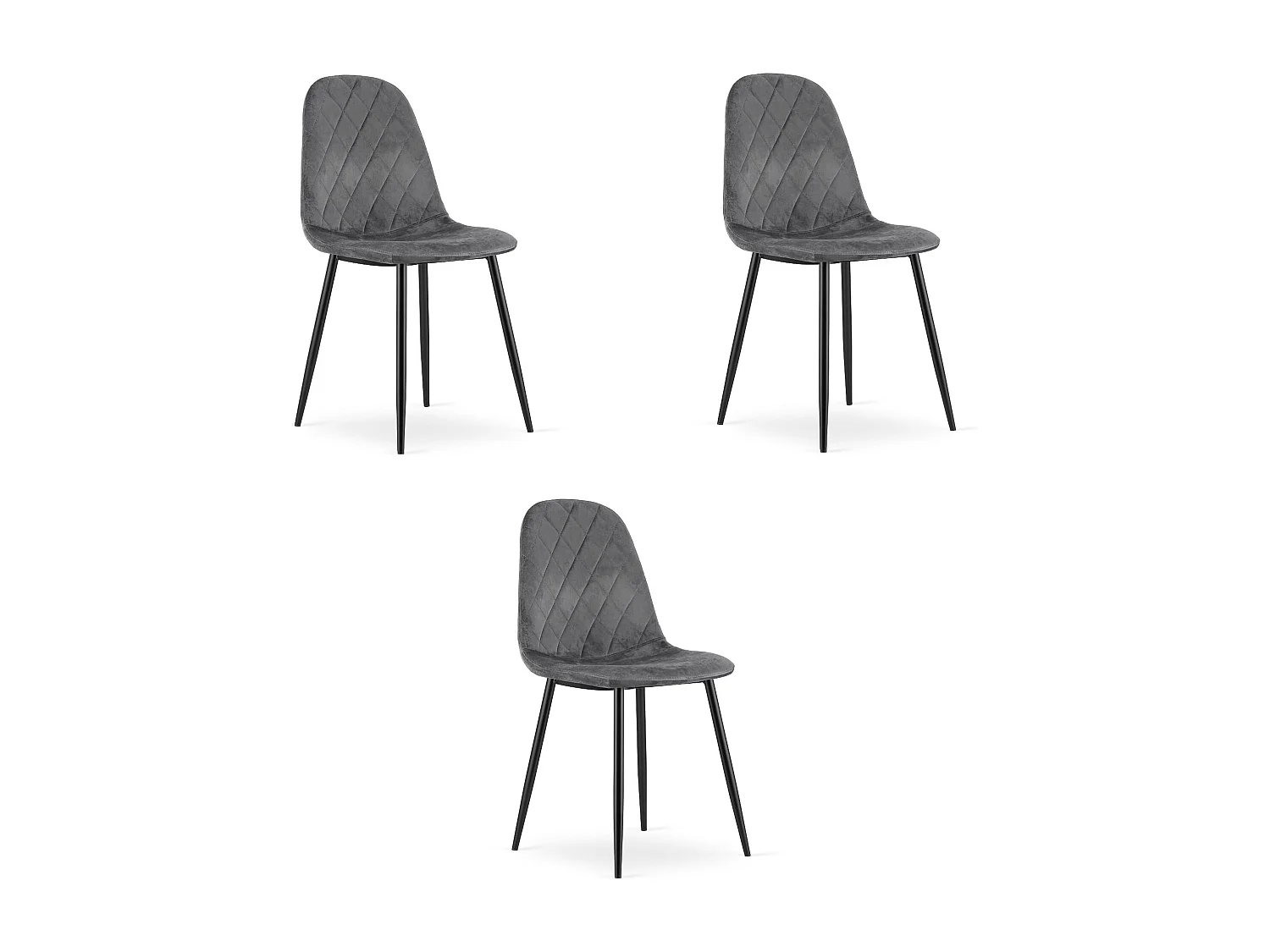 KRZESŁO Valora DAPI Ciemnoszary Aksamit Nowoczesny Design x3 4795380 - obrazek 1