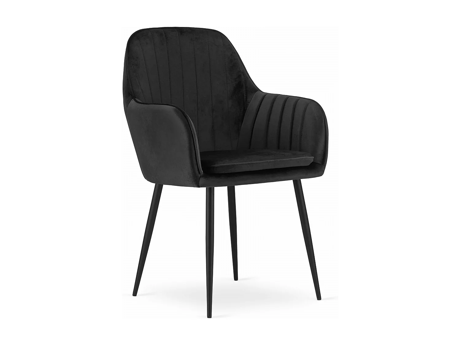 Krzesło Valora LUGO Czarny aksamit, ergonomiczny design do salonu 4795390 - obrazek 1