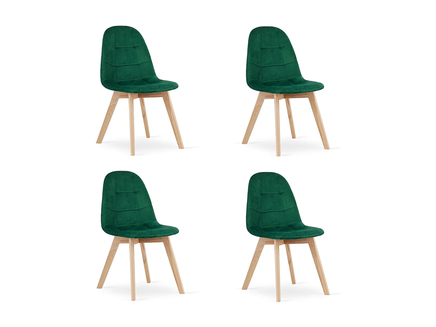 Krzesło Valora NUUC, ciemnozielony aksamit, ergonomiczny design x4 4795481 - obrazek 1