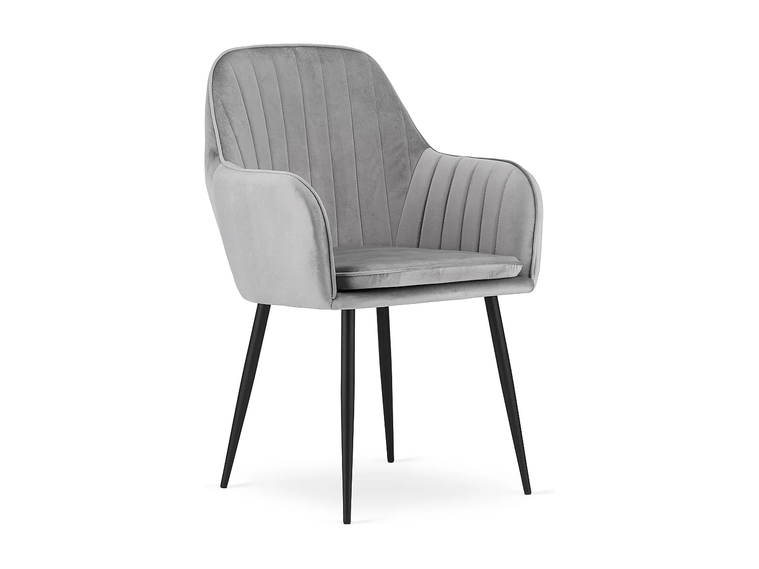 Krzesło Valora LUGO, srebrno-szary aksamit, nowoczesny design do salonu 4795482 - obrazek 1