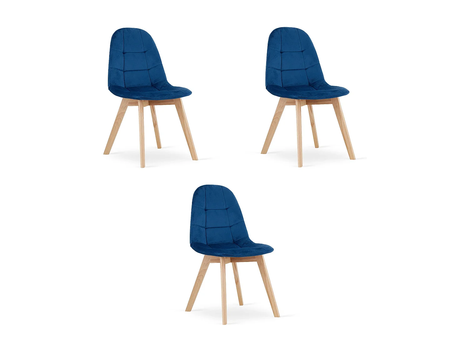 KRZESŁO Valora NUUC Granatowy Aksamitny Ergonomiczny Design x3 4795510 - obrazek 1