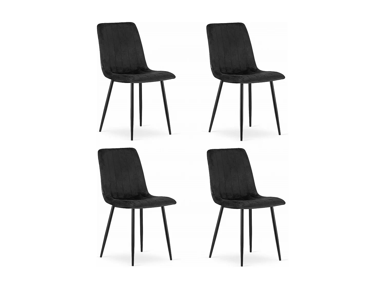 Krzesło Valora JEWA, czarny aksamit, ergonomiczny design do salonu x4 4795517 - obrazek 1