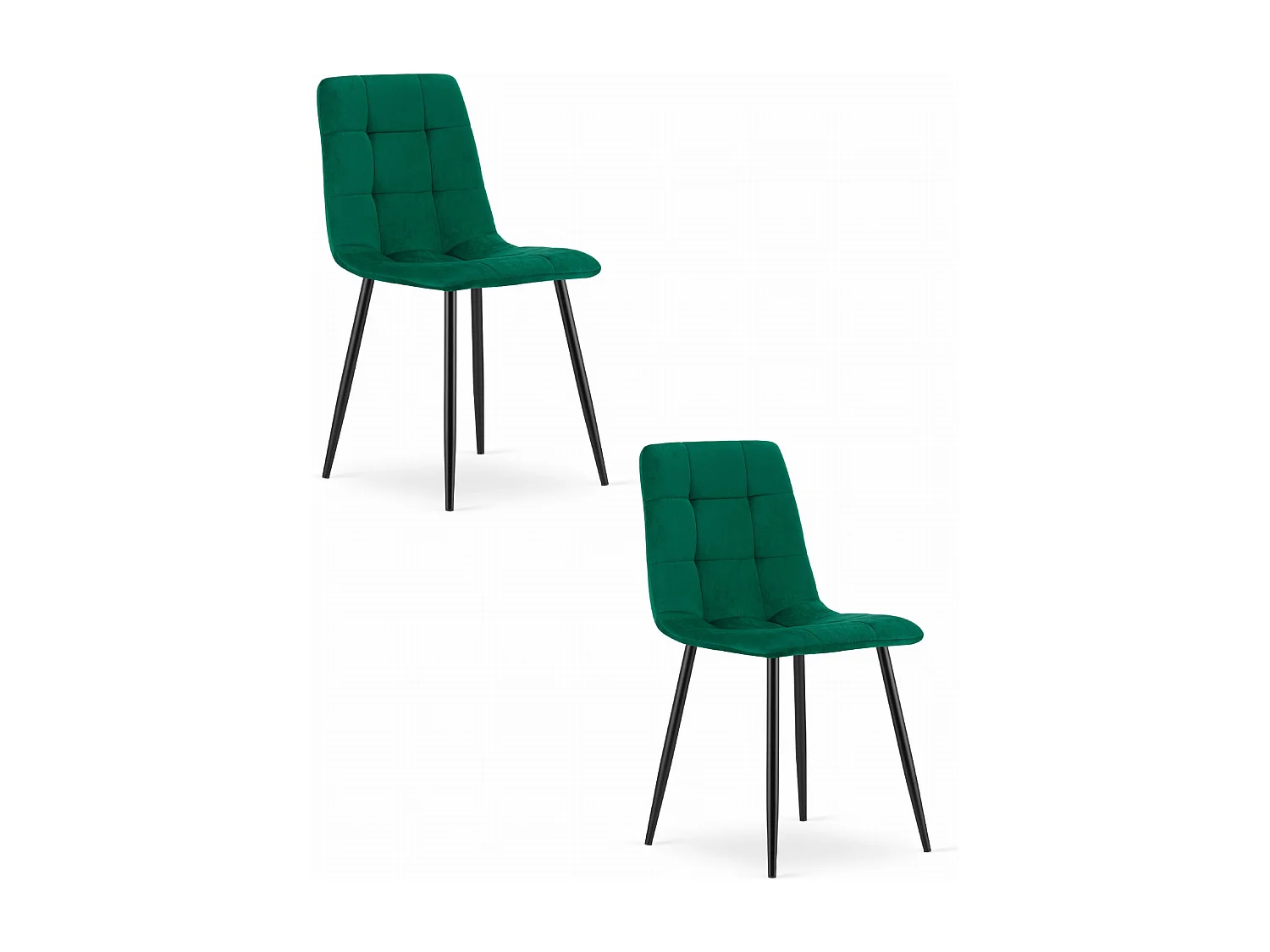 Krzesło Valora PYRA Ciemnozielony aksamit Nowoczesny design x2 4795540 - obrazek 1