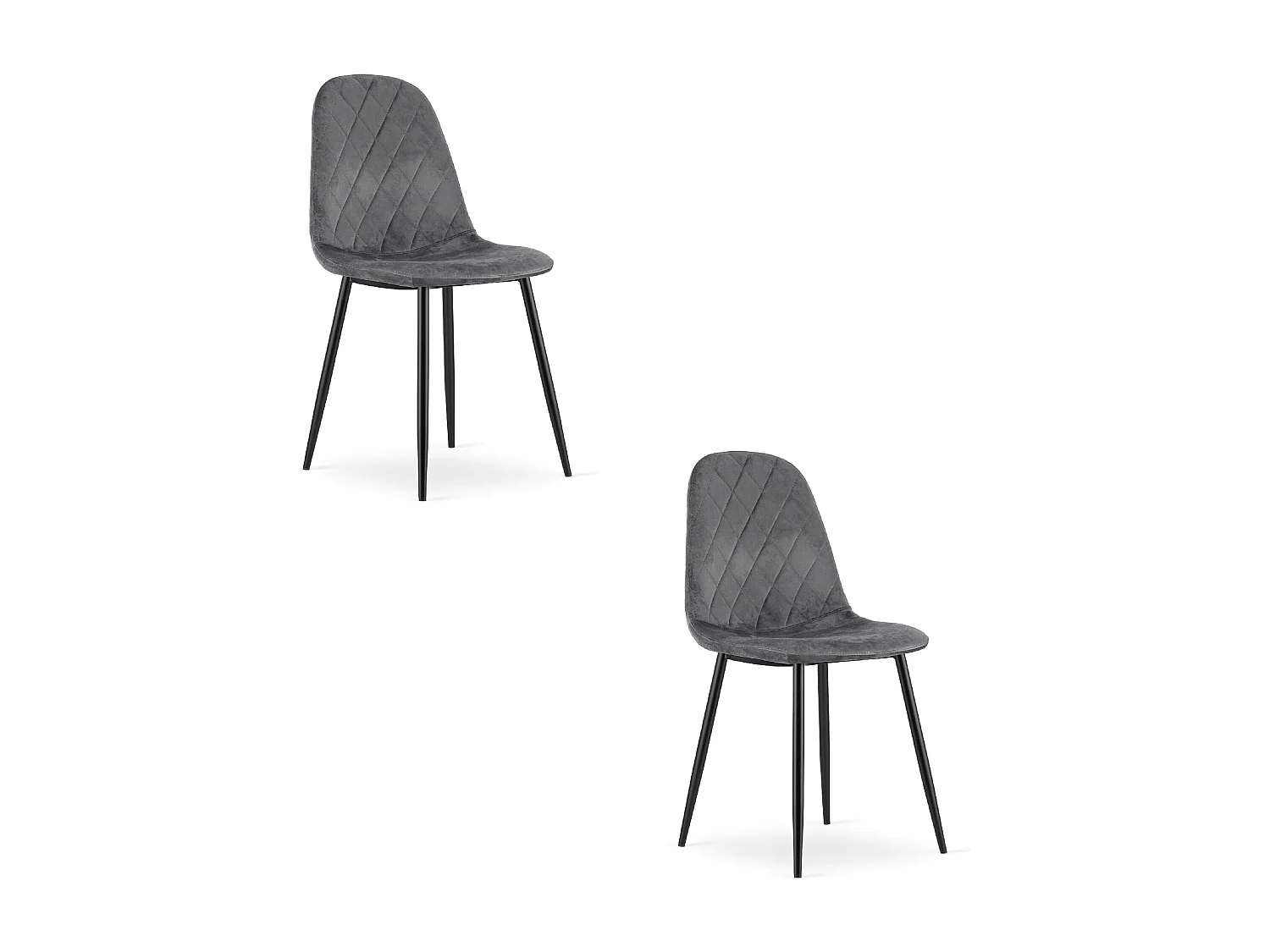KRZESŁO Valora DAPI Ciemnoszary Aksamit Nowoczesny Design x2 4795534 - obrazek 1