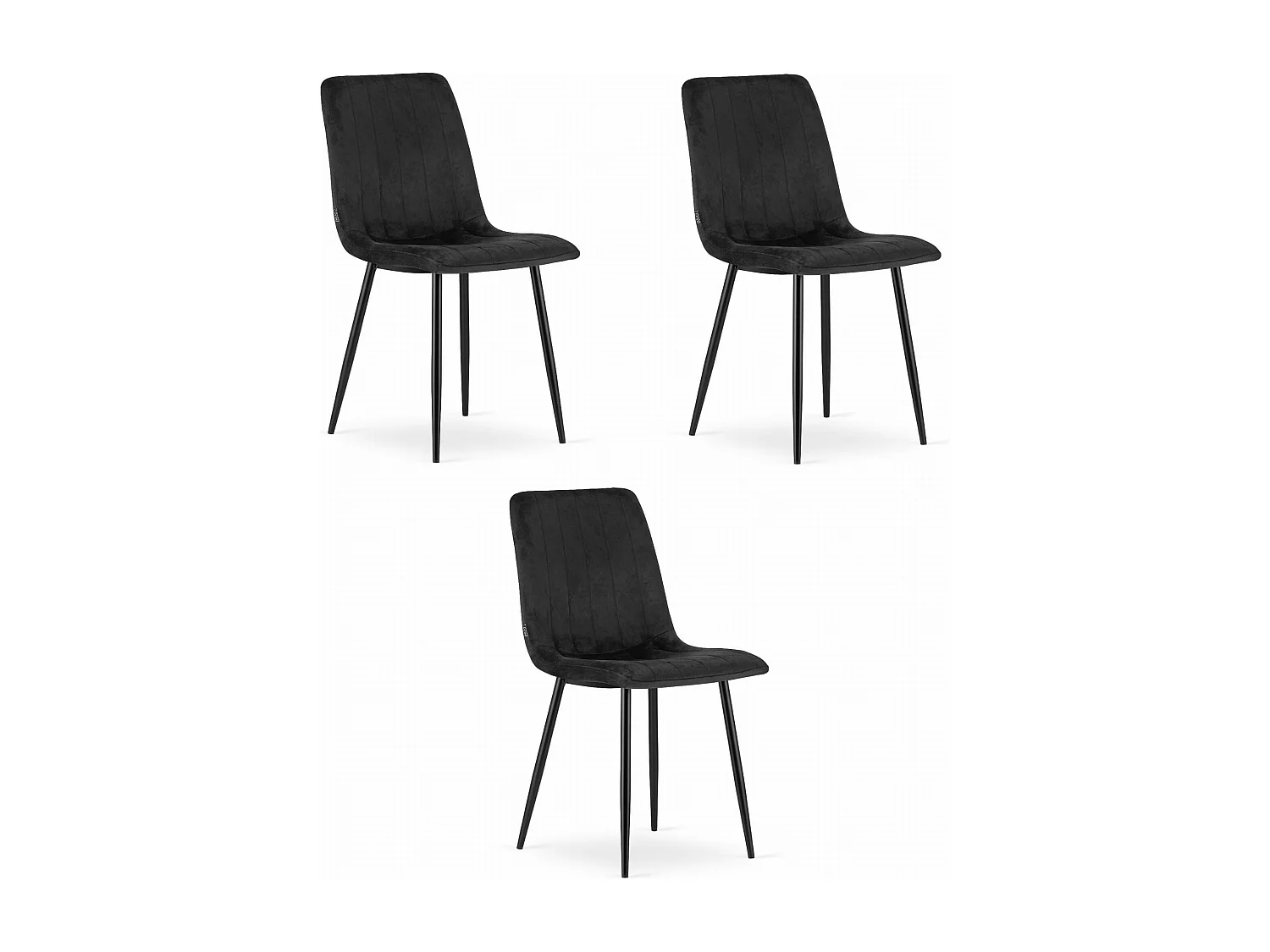 Krzesło Valora JEWA, czarny aksamit, ergonomiczny design do salonu x3 4795577 - obrazek 1