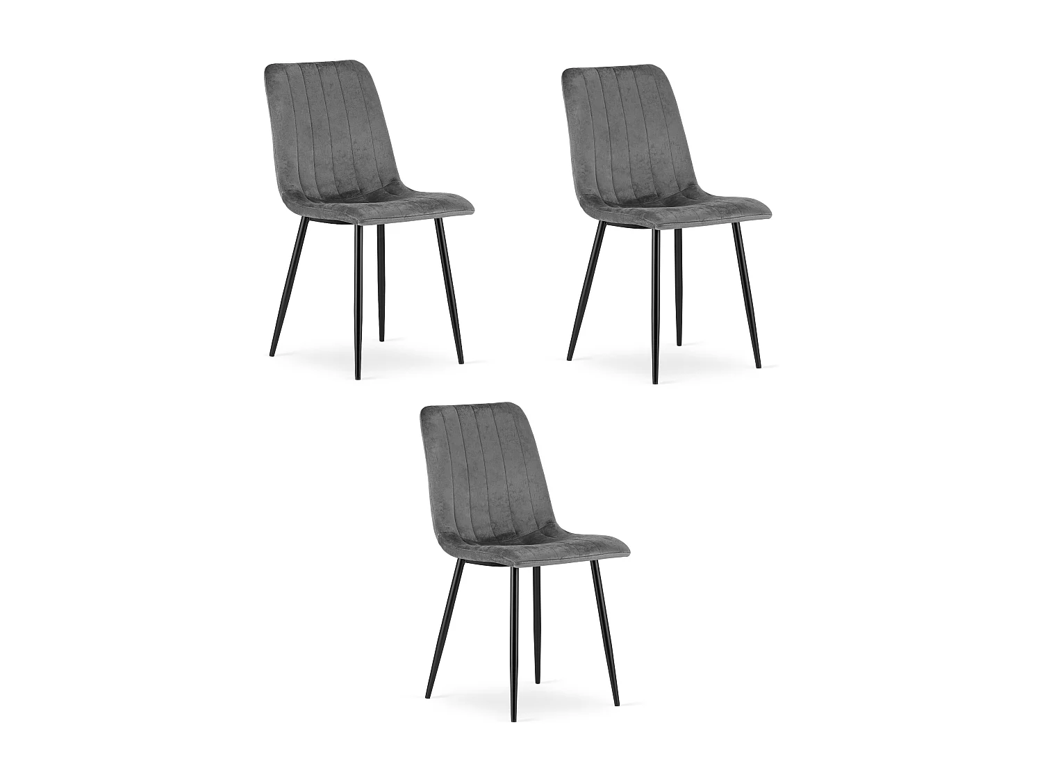 Krzesło Valora JEWA Ciemnoszary Aksamit Ergonomiczny Design x3 4795583 - obrazek 1