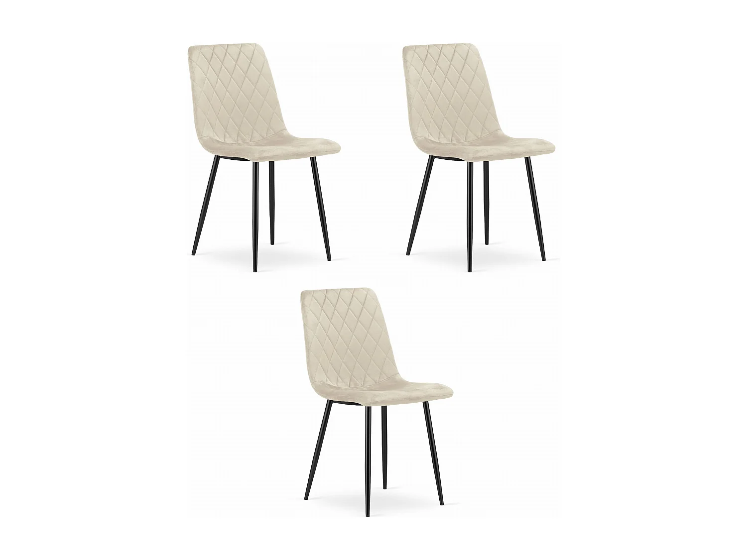 Krzesło Valora TURIN w kolorze beżowym, ergonomiczne, aksamitne, x3 4795589 - obrazek 1