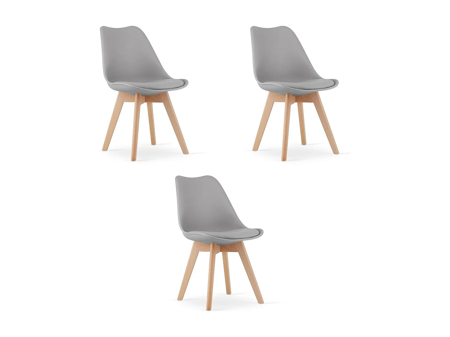Krzesło Valora RIKX w kolorze szarym, ergonomiczne, do salonu x3 4795660 - obrazek 1