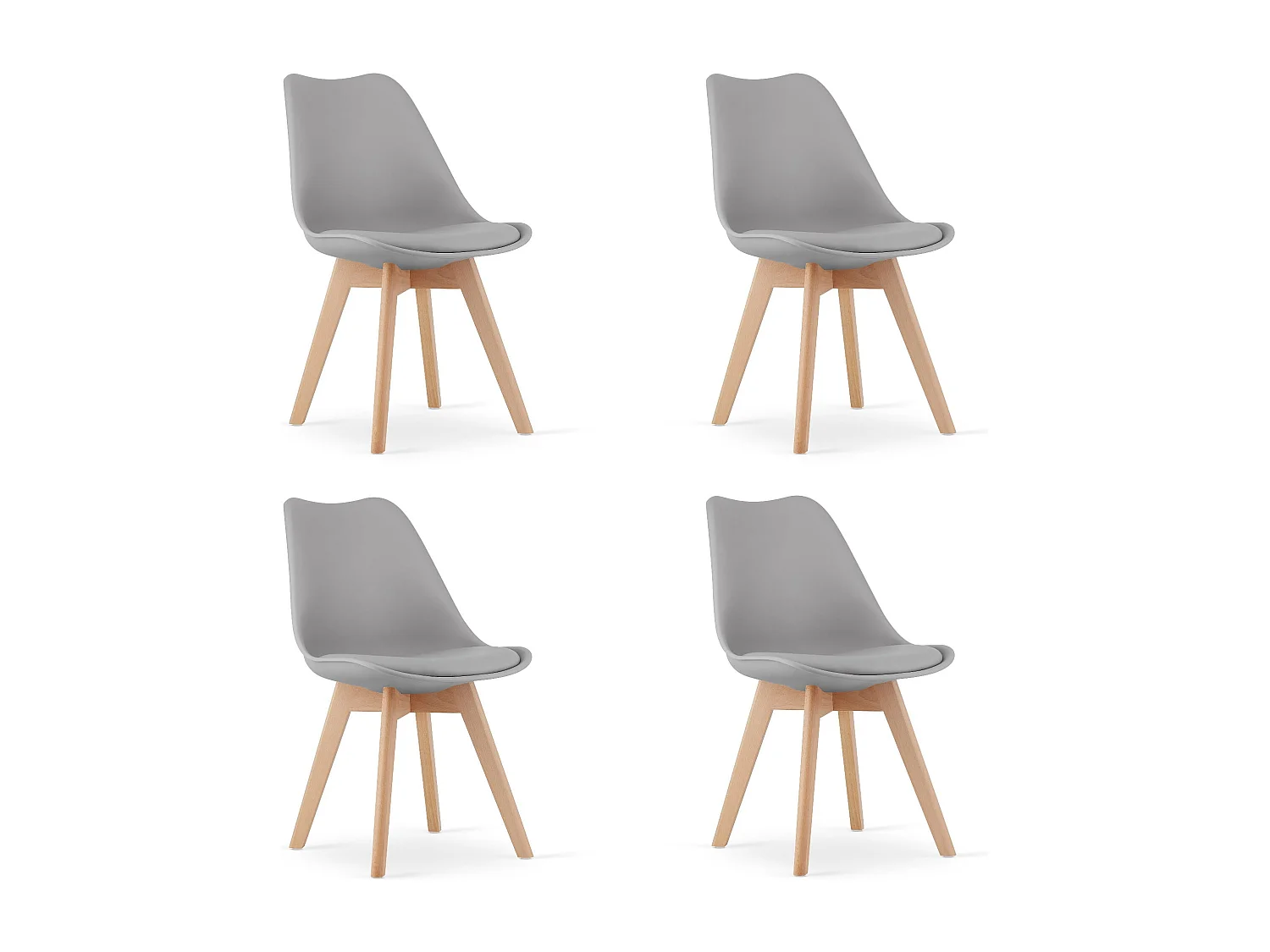 Krzesło Valora RIKX w kolorze szarym, ergonomiczne, do salonu x4 4795668 - obrazek 1
