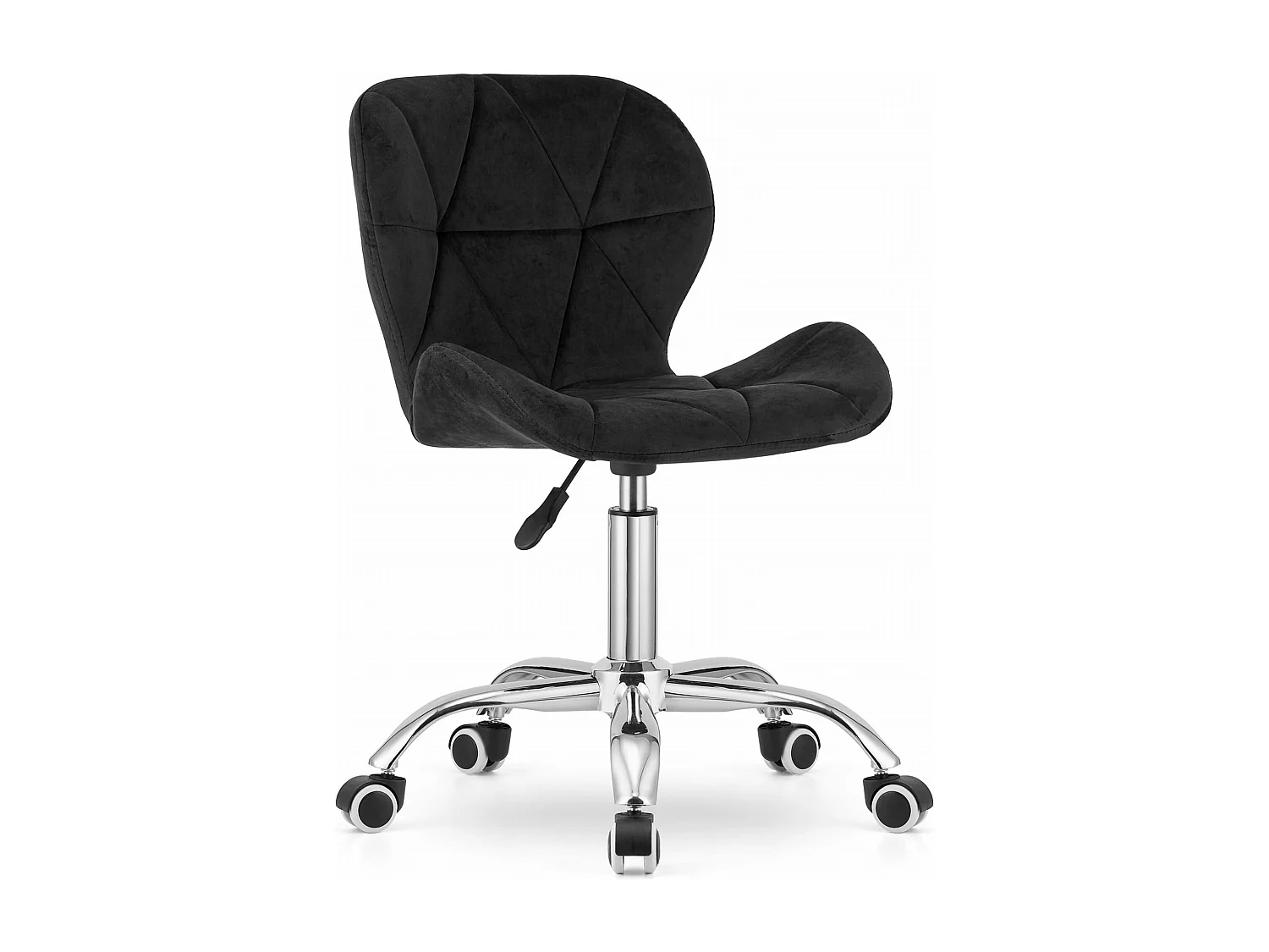 Krzesło obrotowe Valora AVOLA Velvet, czarne, ergonomiczne, do biura 4799725 - obrazek 1