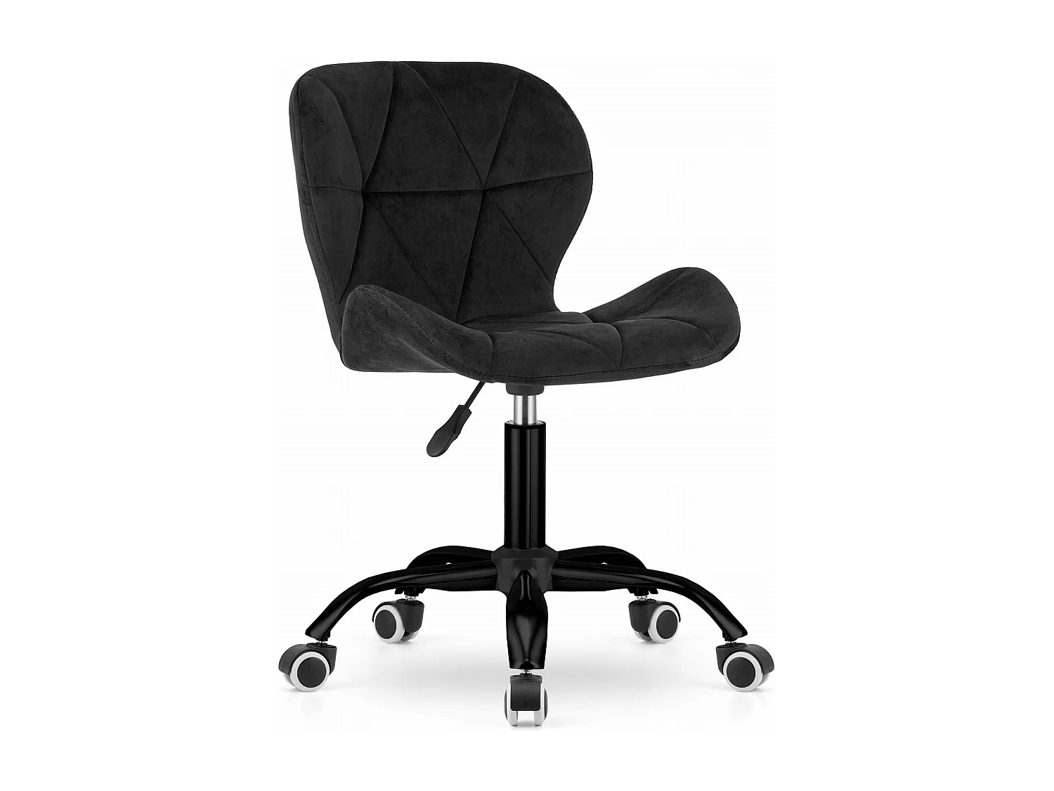 Krzesło obrotowe Valora NOTO Velvet, czarne, ergonomiczne, do biura 4799731 - obrazek 1