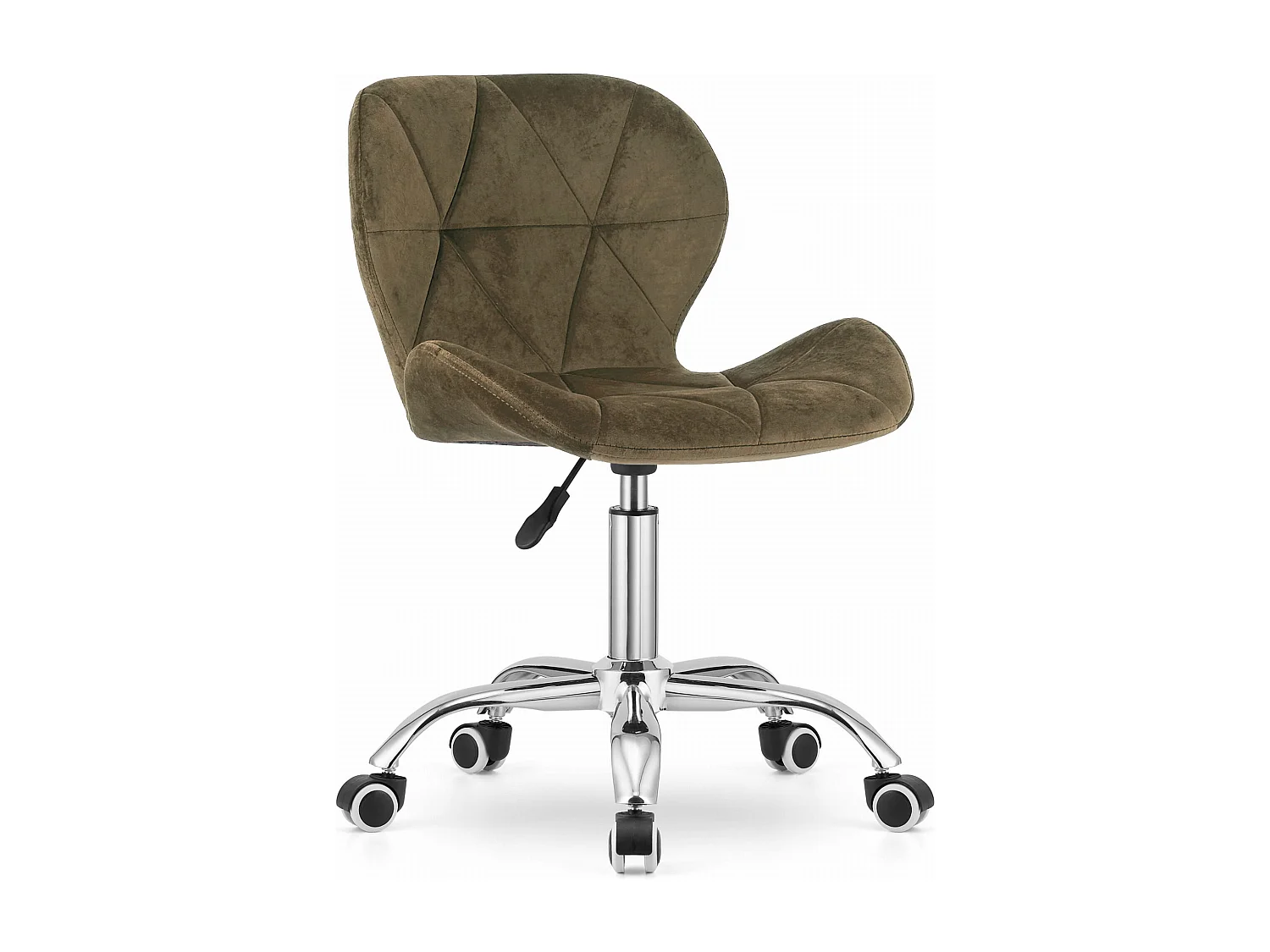 Krzesło obrotowe Valora AVOLA ergonomiczne, aksamitne, brązowe, do biura 4799727 - obrazek 1